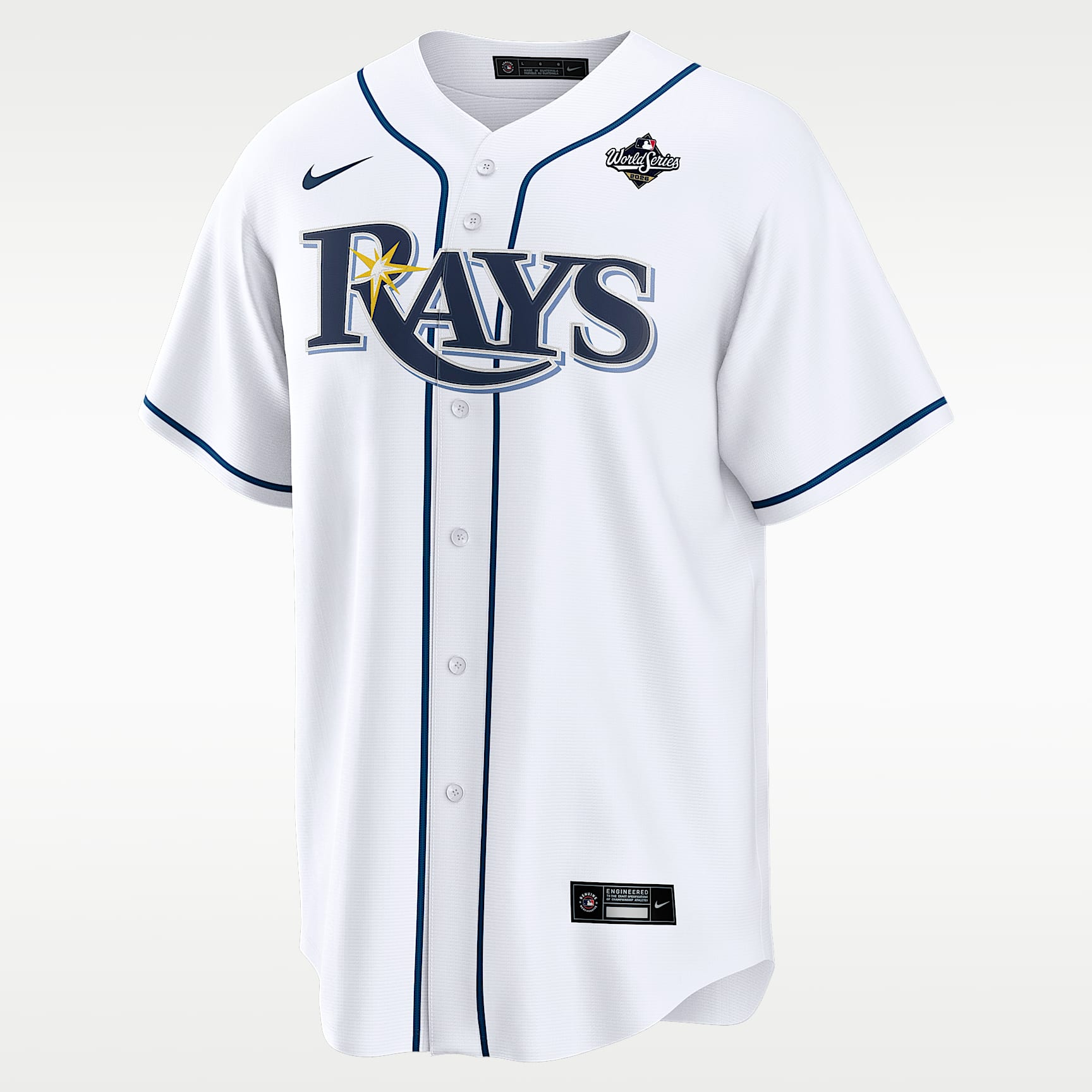 Liam Hicks Tampa Bay Rays 2026 World Series Participant Men's Nike MLB Replica Jersey