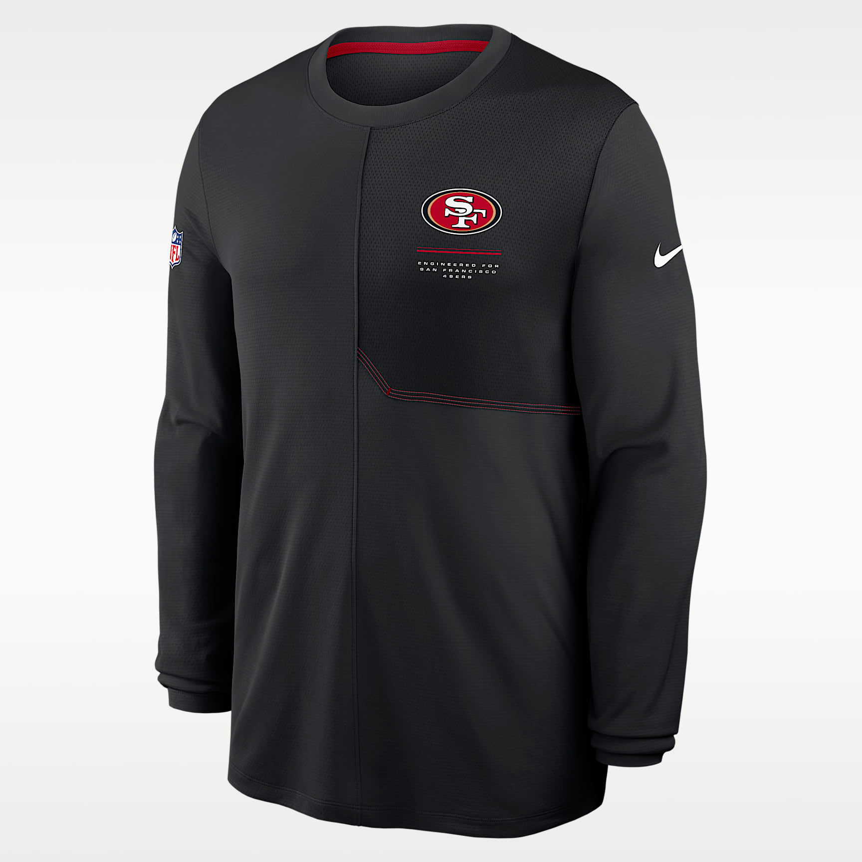 San Francisco 49ers Sideline Coach Men's Nike Dri-FIT NFL Long-Sleeve Top