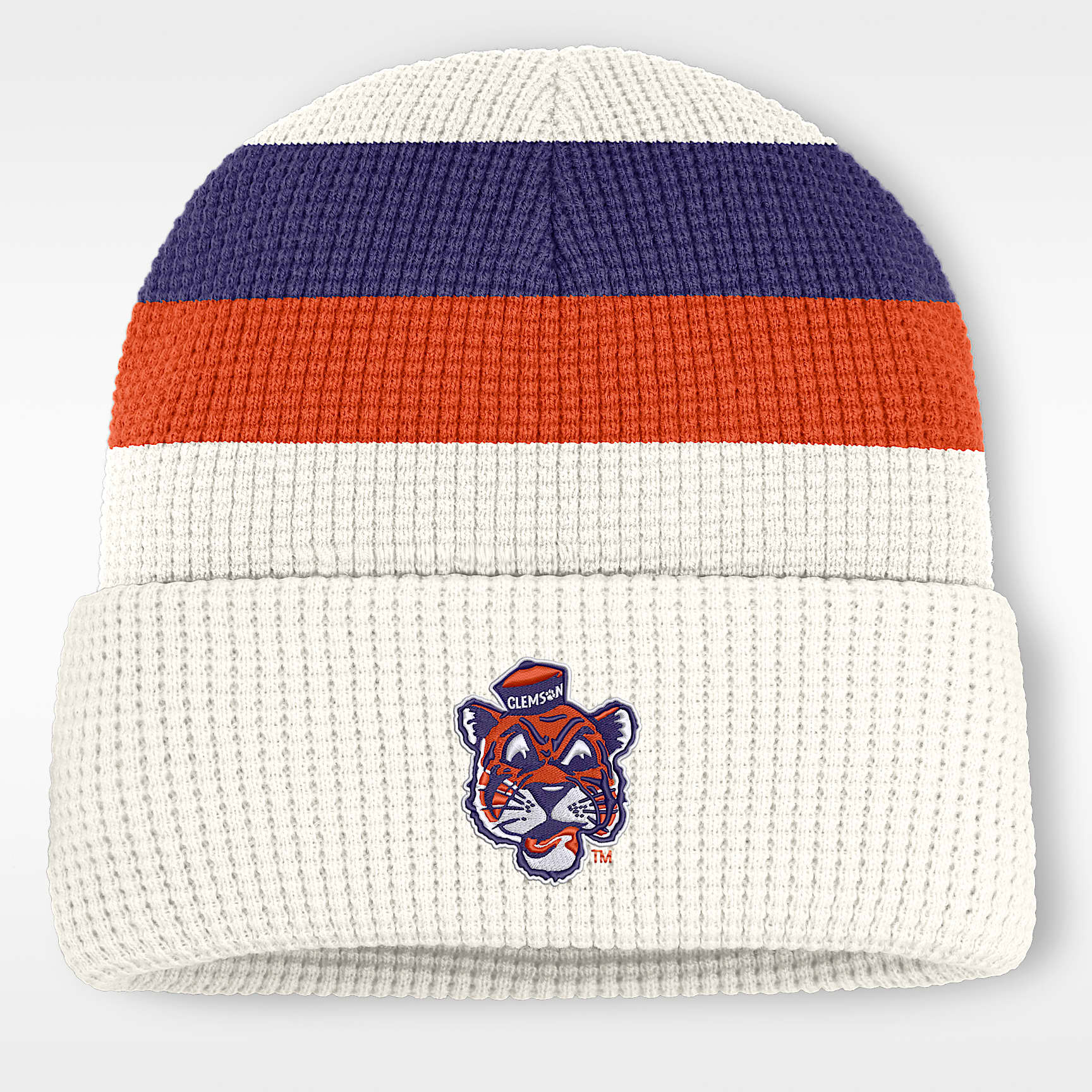 Gorro con dobladillo universitario Nike para hombre Clemson