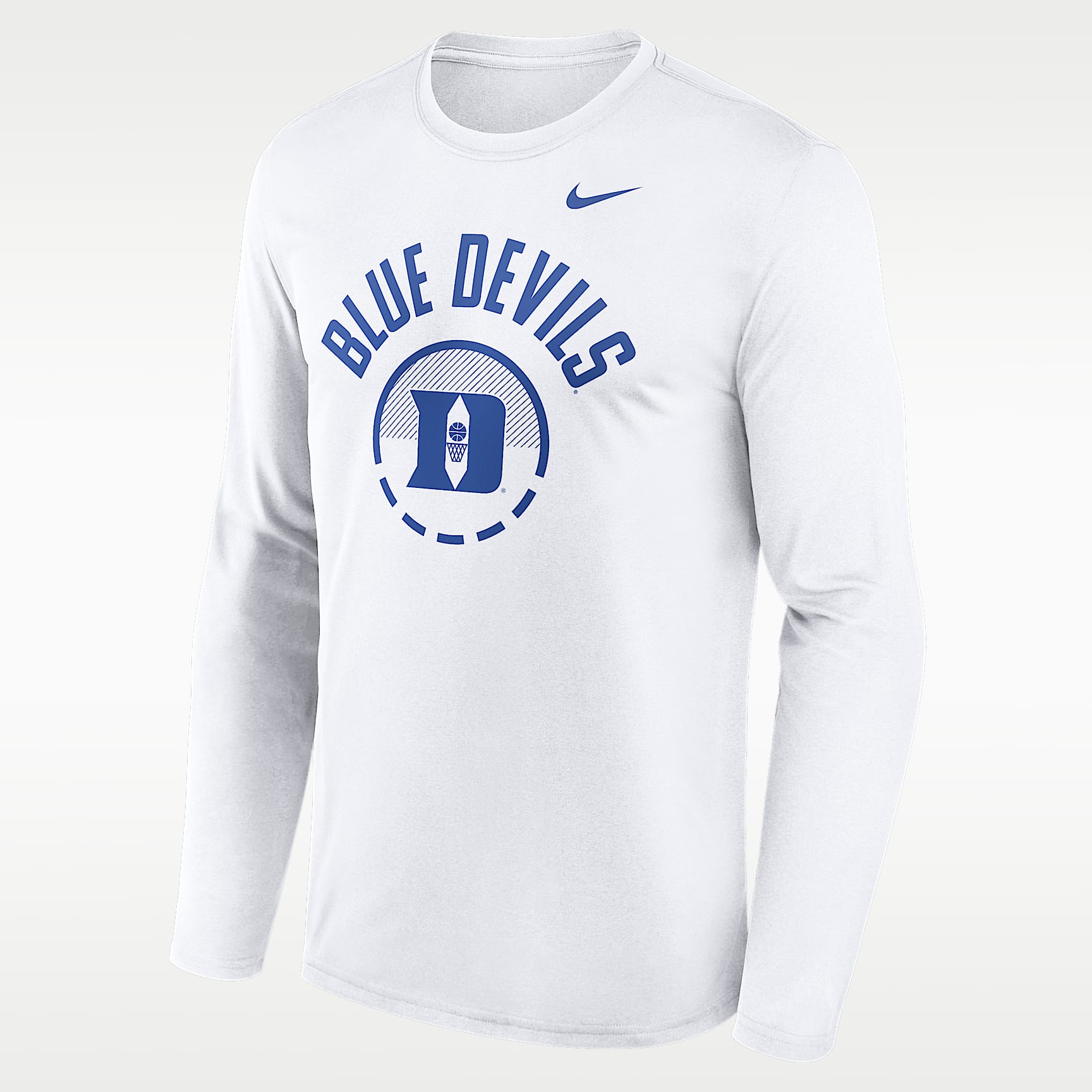 Playera de manga larga universitaria Nike Dri-FIT para hombre Duke Courtside
