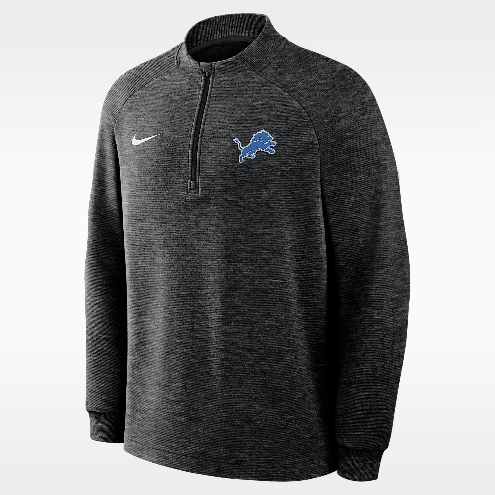 Sudadera Nike Therma-FIT de la NFL de medio cierre para hombre Detroit Lions Par