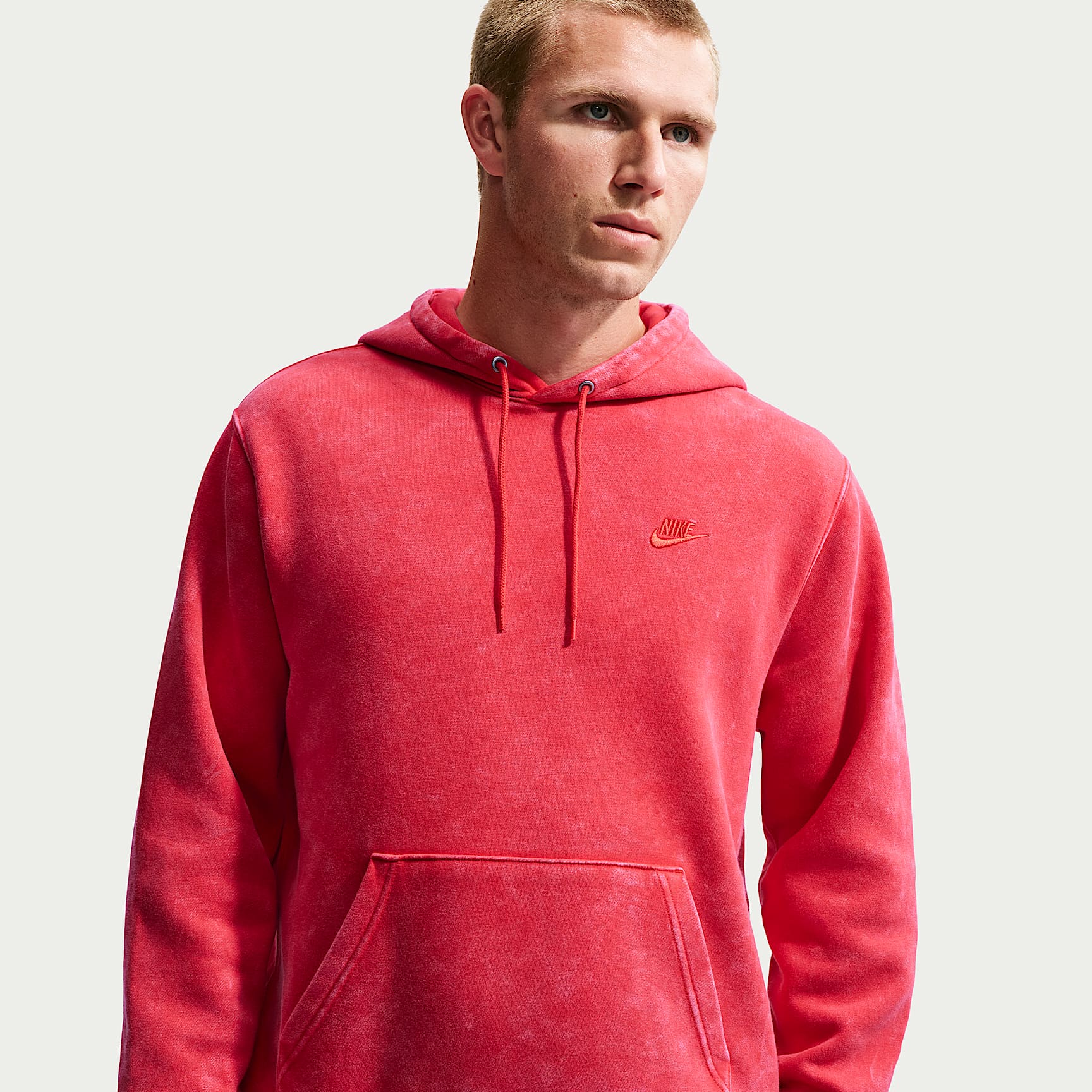 Sudadera con gorro de tejido Fleece prelavada para hombre Nike Sportswear Club