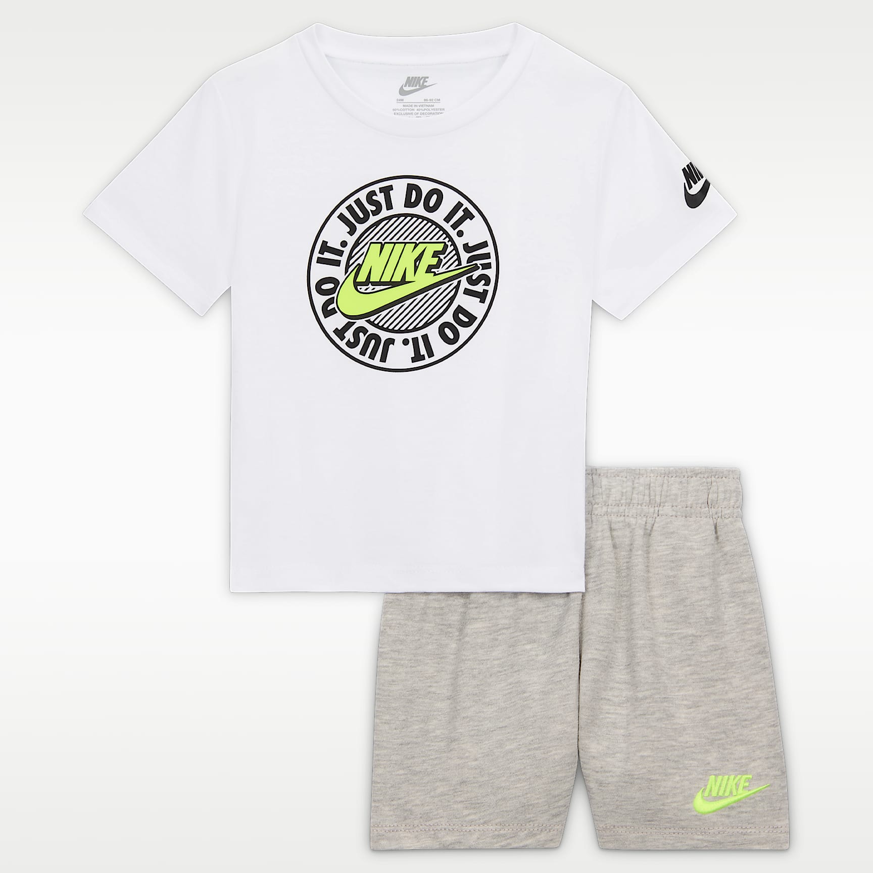 Conjunto de 2 piezas con shorts de French Terry para bebé Nike Sportswear