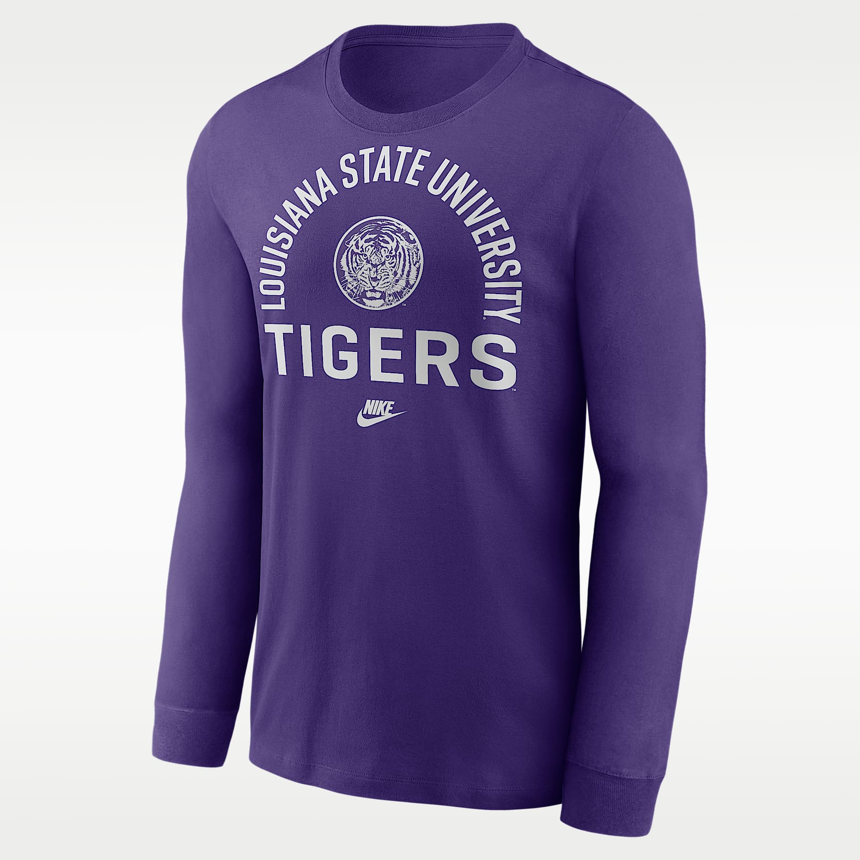 LSU Legacy Arched Logo Men's Nike College Long-Sleeve T-Shirt