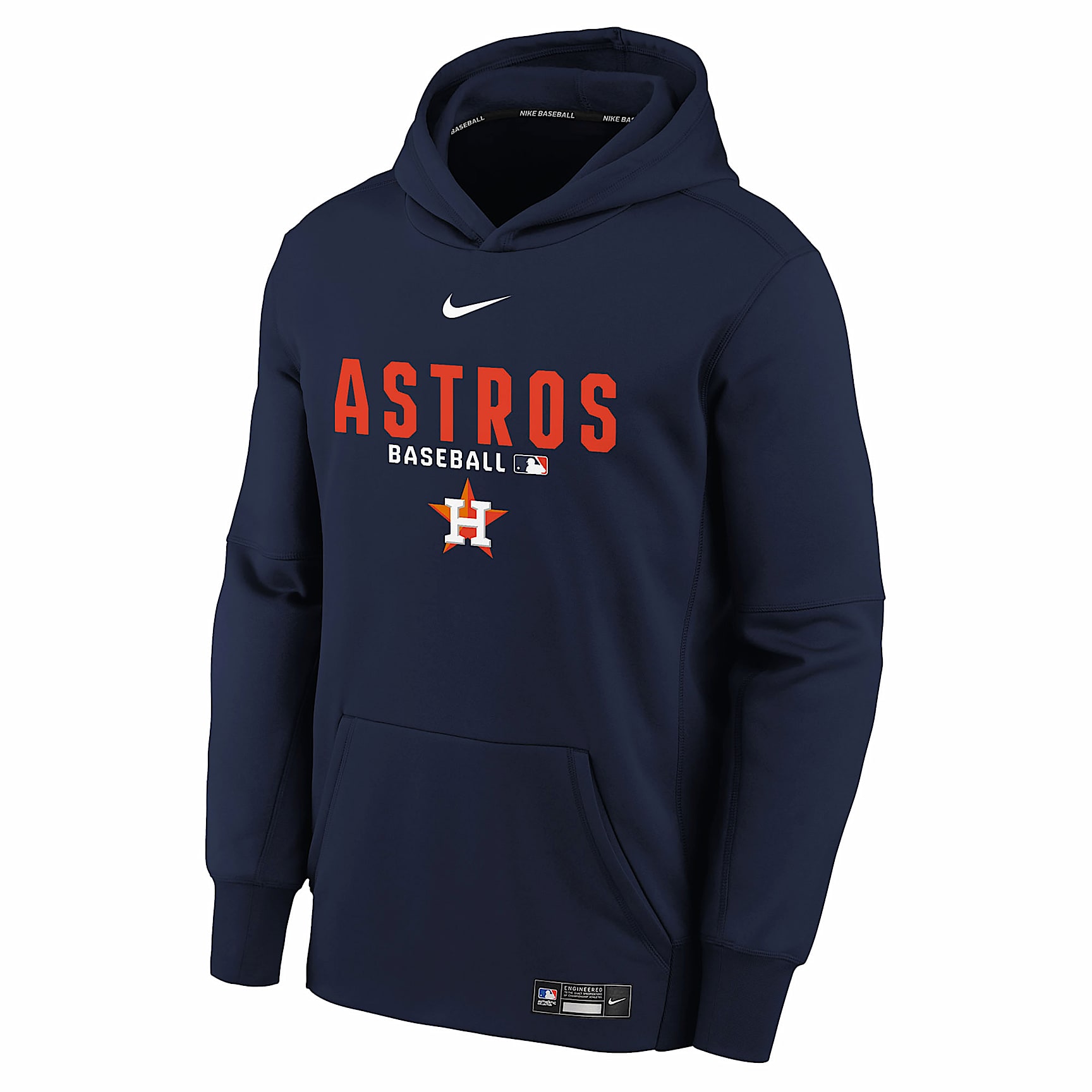 Houston Astros Authentic Collection Big Kids' Nike Therma-FIT MLB Pullover Hoodie