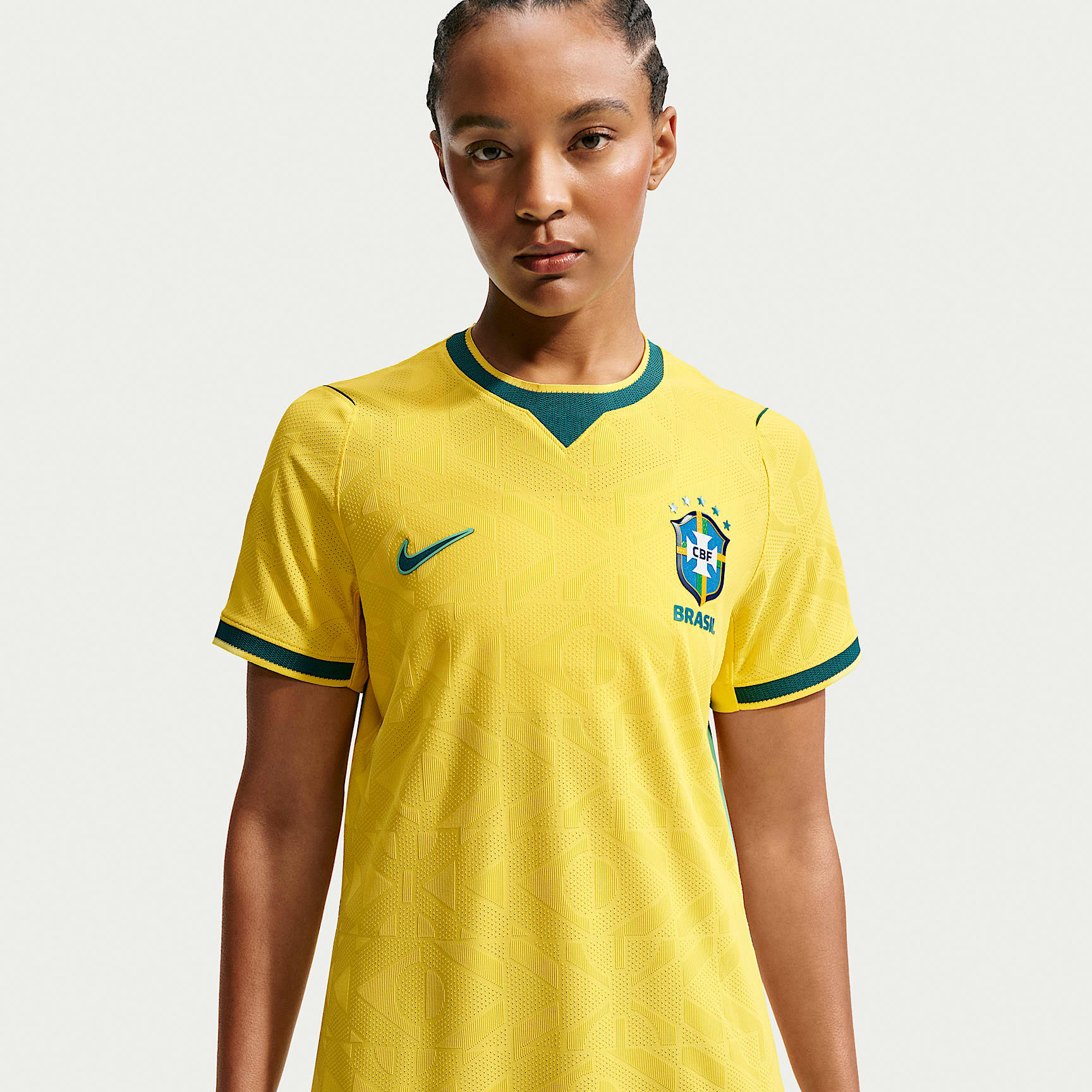 Jersey de fútbol Nike Aero-FIT Authentic de Brasil local 2026 Match para mujer