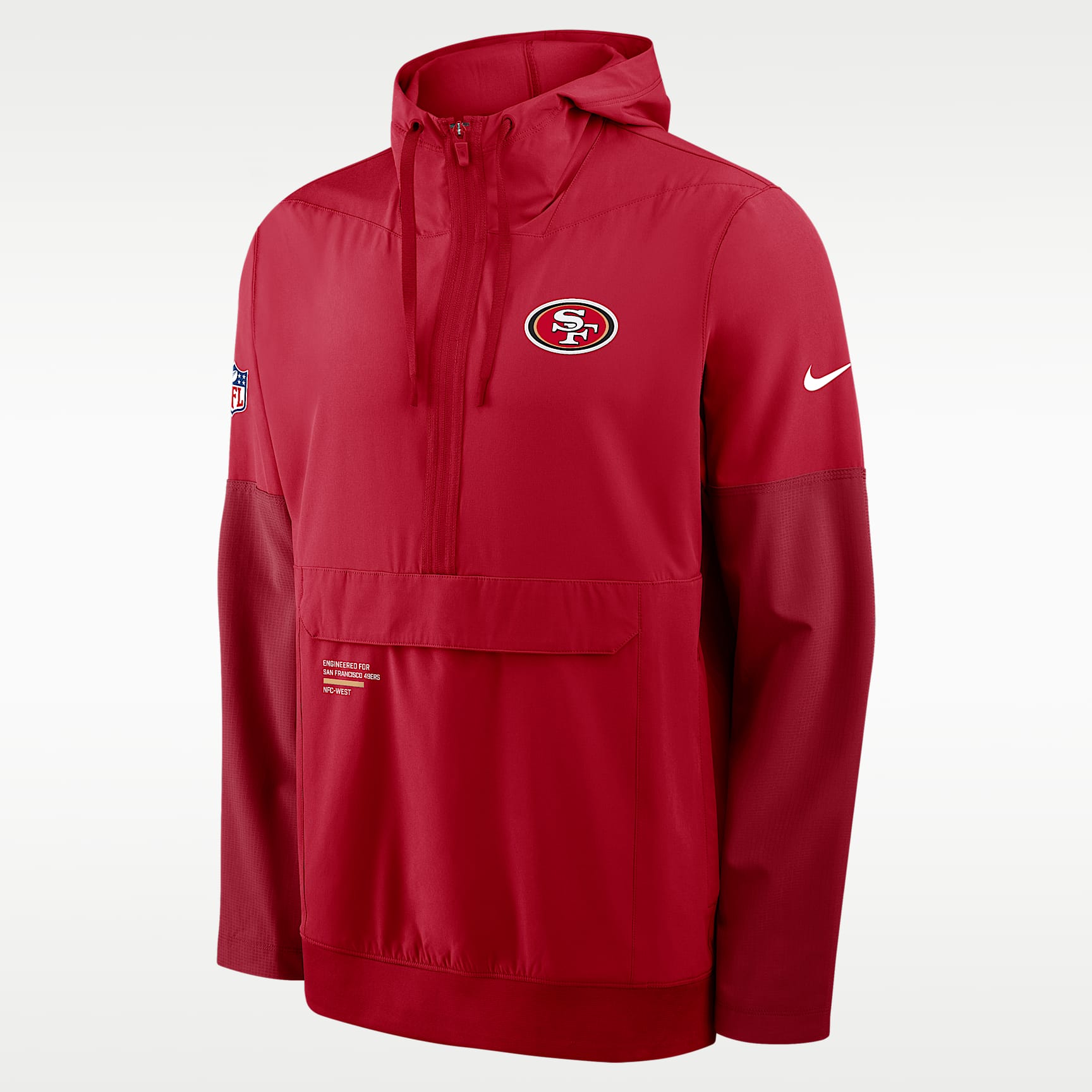 San Francisco 49ers Well Rounded Anorak Men's Nike NFL 1/2-Zip Hooded Jacket