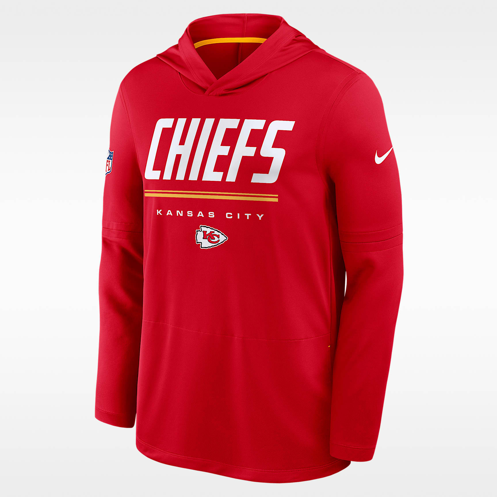 Kansas City Chiefs Sideline Men's Nike Dri-FIT NFL Long-Sleeve Hooded Top