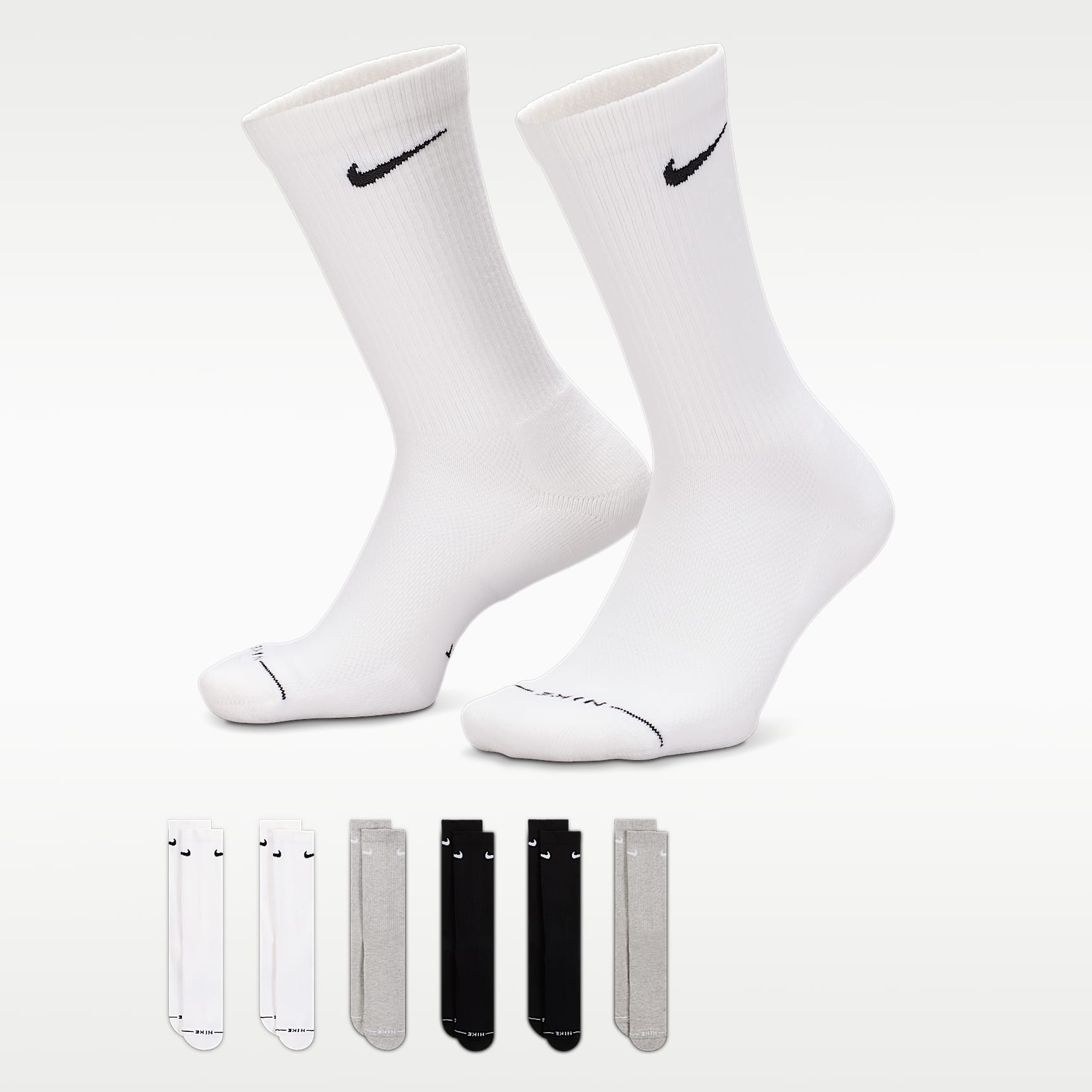 Nike Everyday Elevated Crew Socks (6 Pairs)