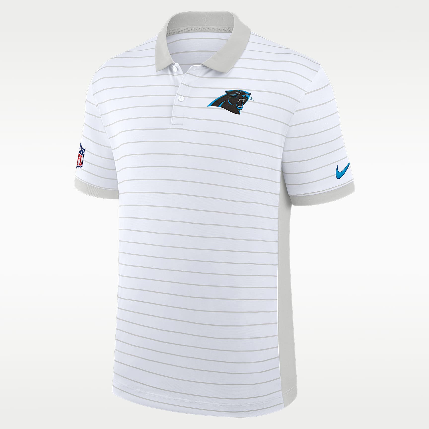 Carolina Panthers Sideline Victory Stripe Men's Nike Dri-FIT NFL Polo