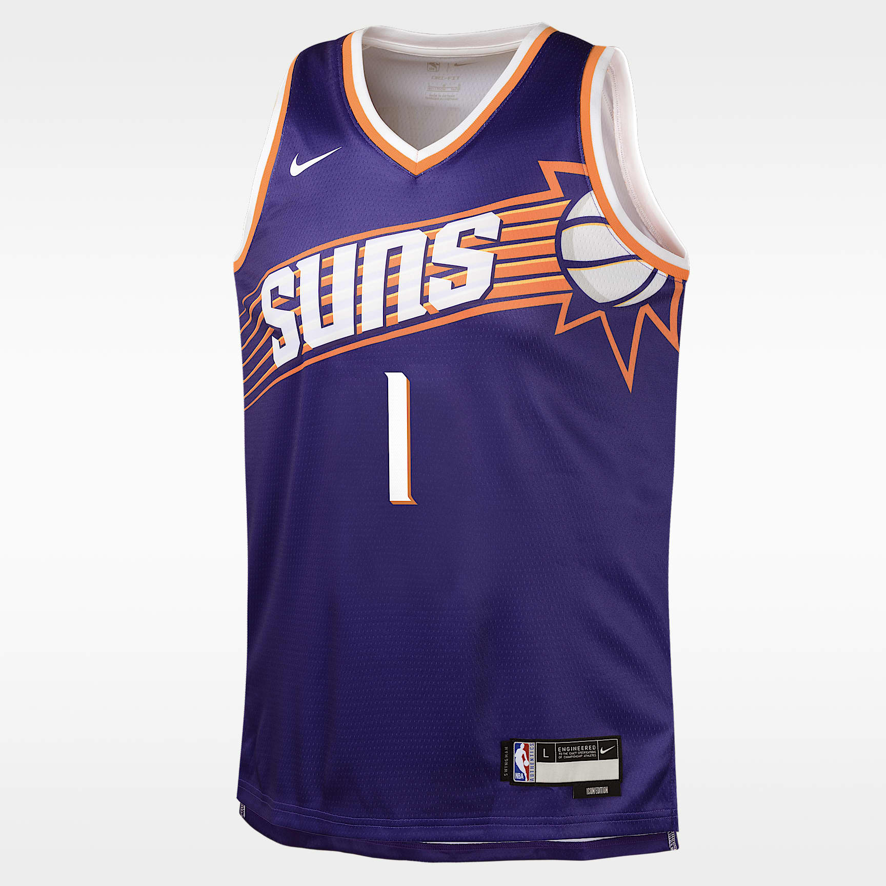 Devin Booker Phoenix Suns Icon Edition Big Kids' Nike NBA Swingman Jersey