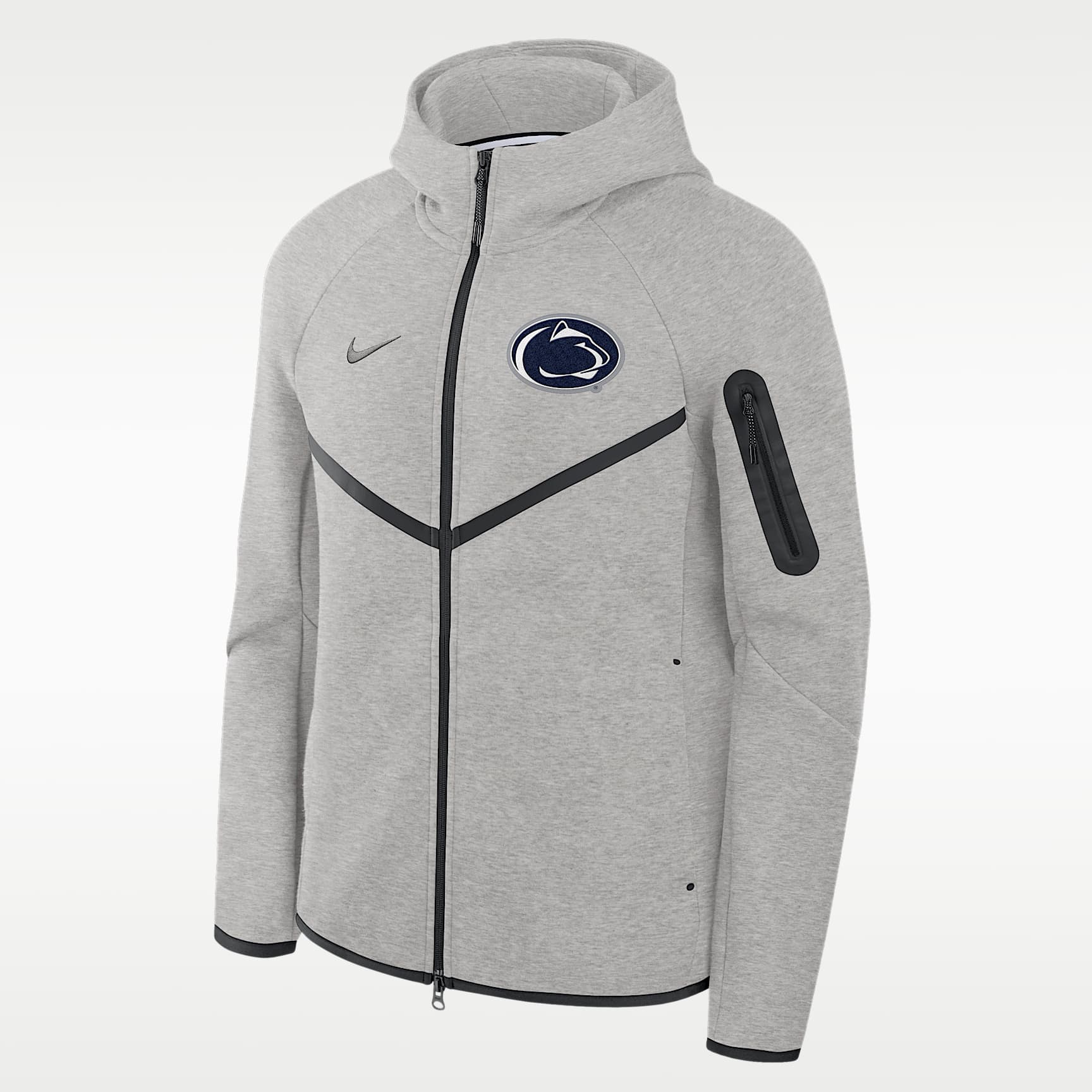 Chamarra universitaria Nike con gorro de cierre completo para hombre Penn State Tech Fleece Windrunner
