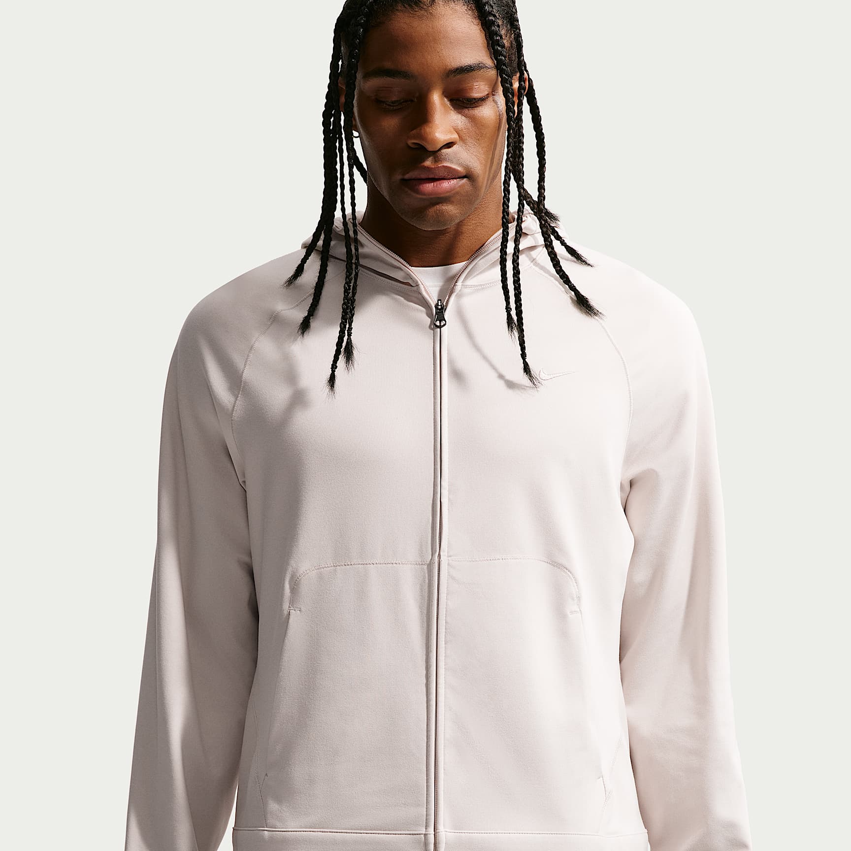 Sudadera con gorro de alto rendimiento Dri-FIT de cierre completo con protección contra los rayos UV para hombre Nike Primary NanoKnit