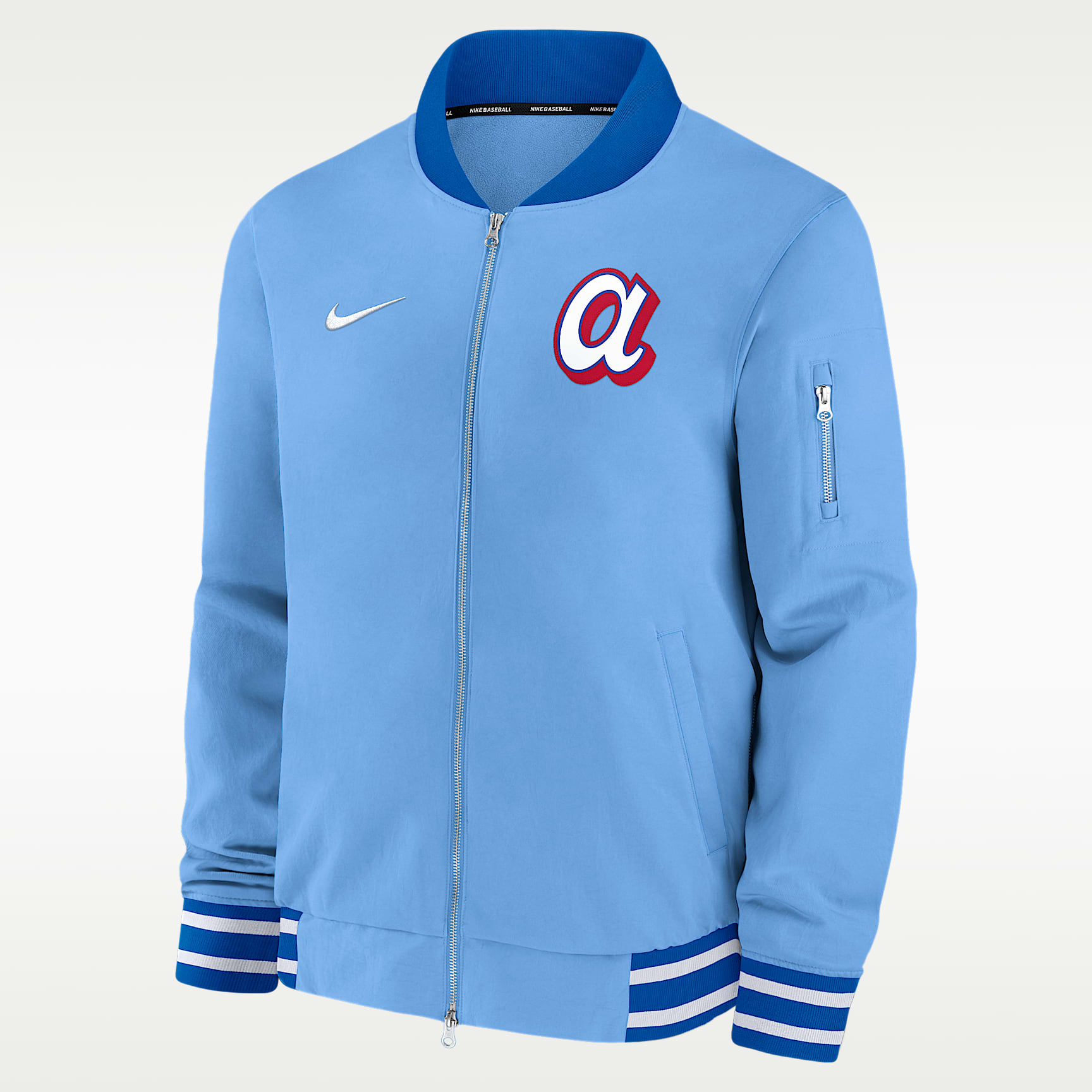 Atlanta Braves Authentic Collection City Connect Men's Nike MLB Full-Zip Bomber Jacket
