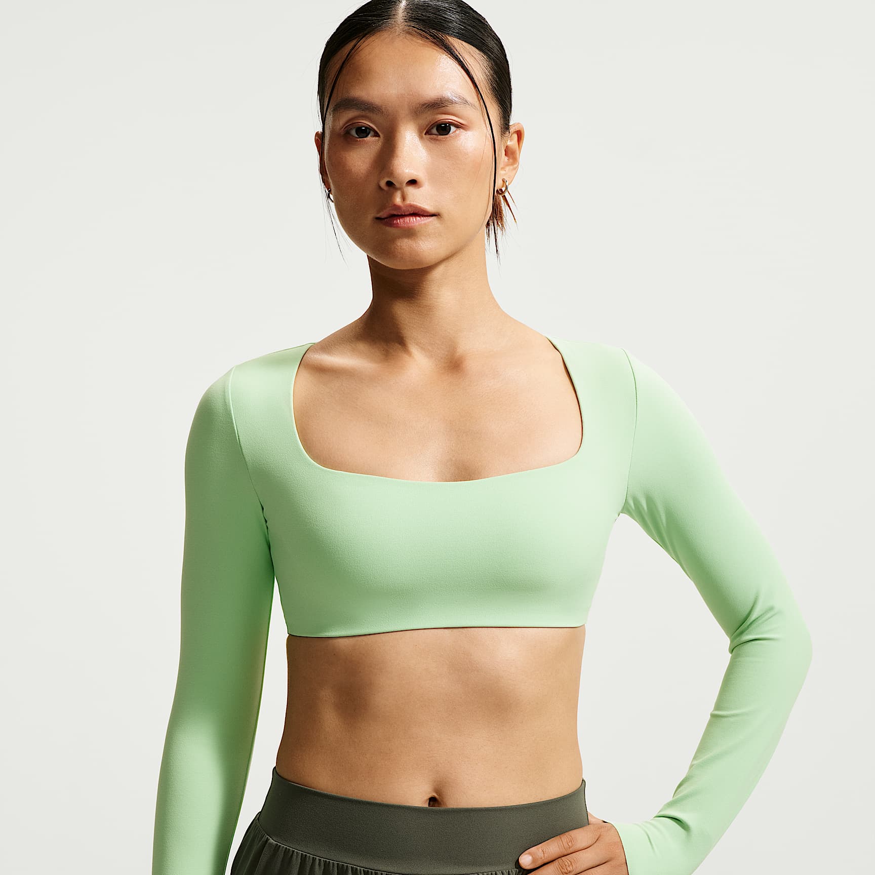 Nike Zenvy Women's Light-Support Padded Long-Sleeve Sports Bra