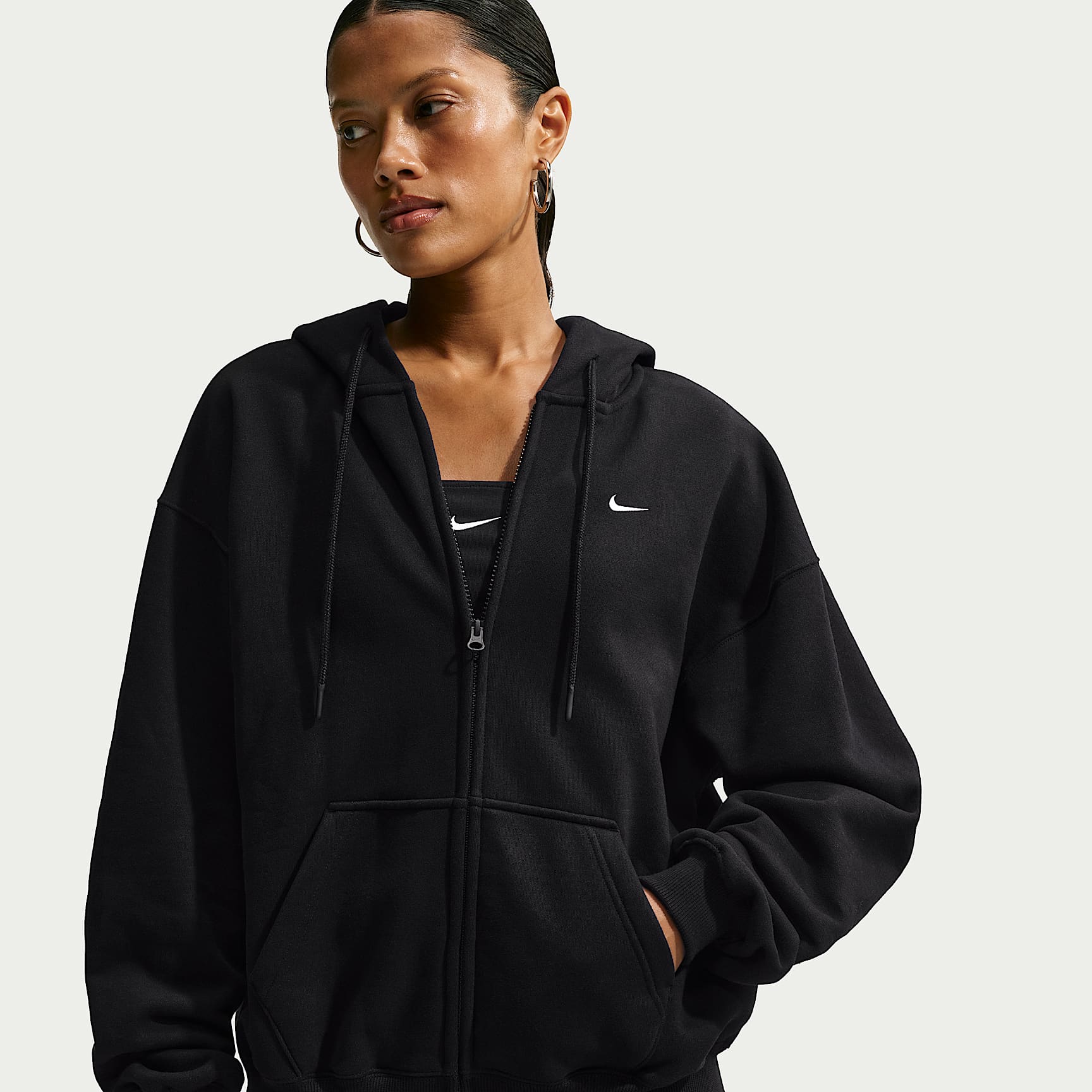 Nike Studio Fleece Medium Weight Women's Oversized Full-Zip Hoodie