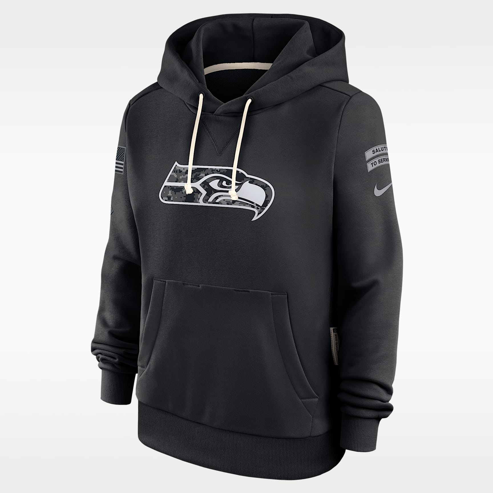 Seattle Seahawks Salute to Service Sideline Women's Nike Dri-FIT NFL Pullover Hoodie