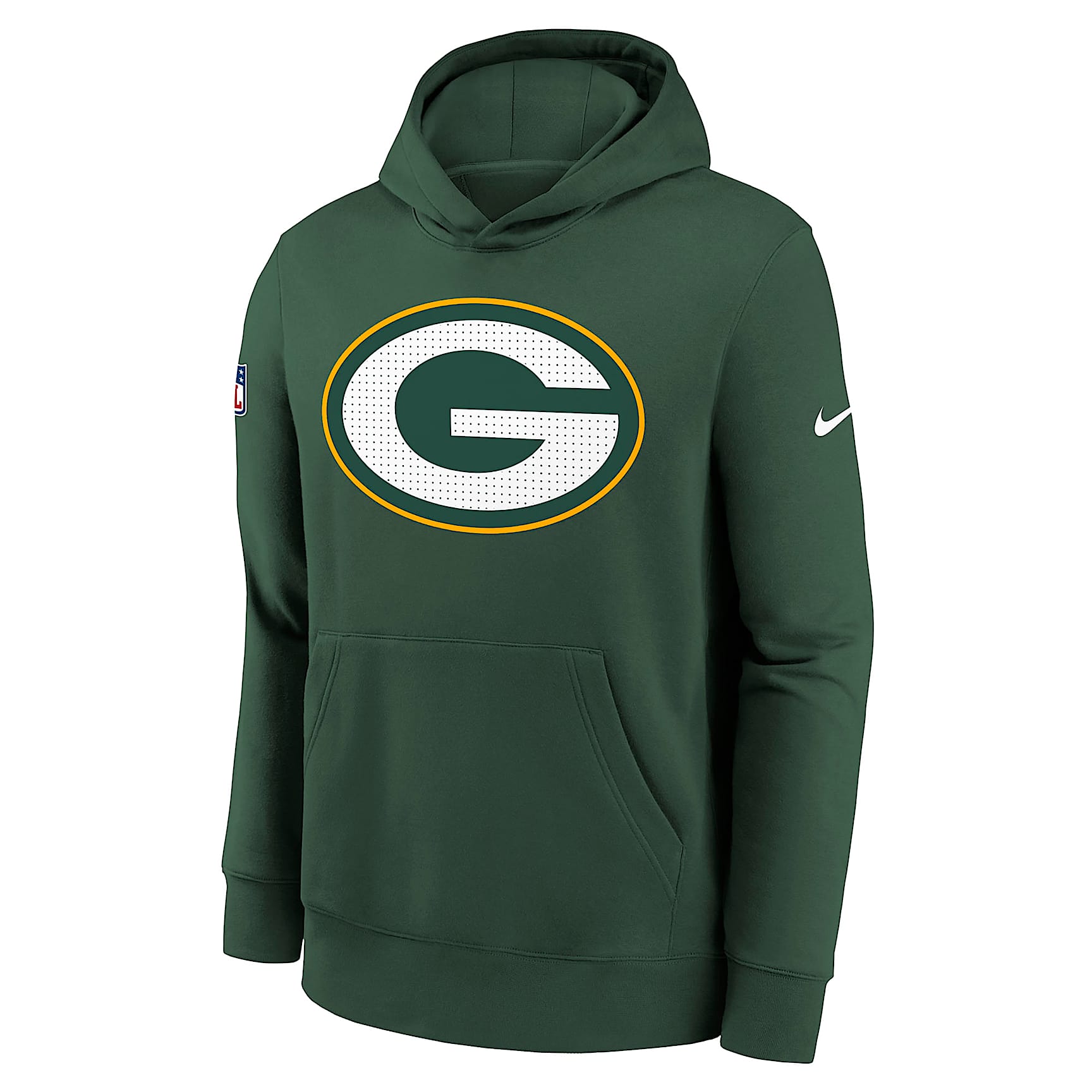 Green Bay Packers Sideline Club Big Kids' Nike NFL Pullover Hoodie