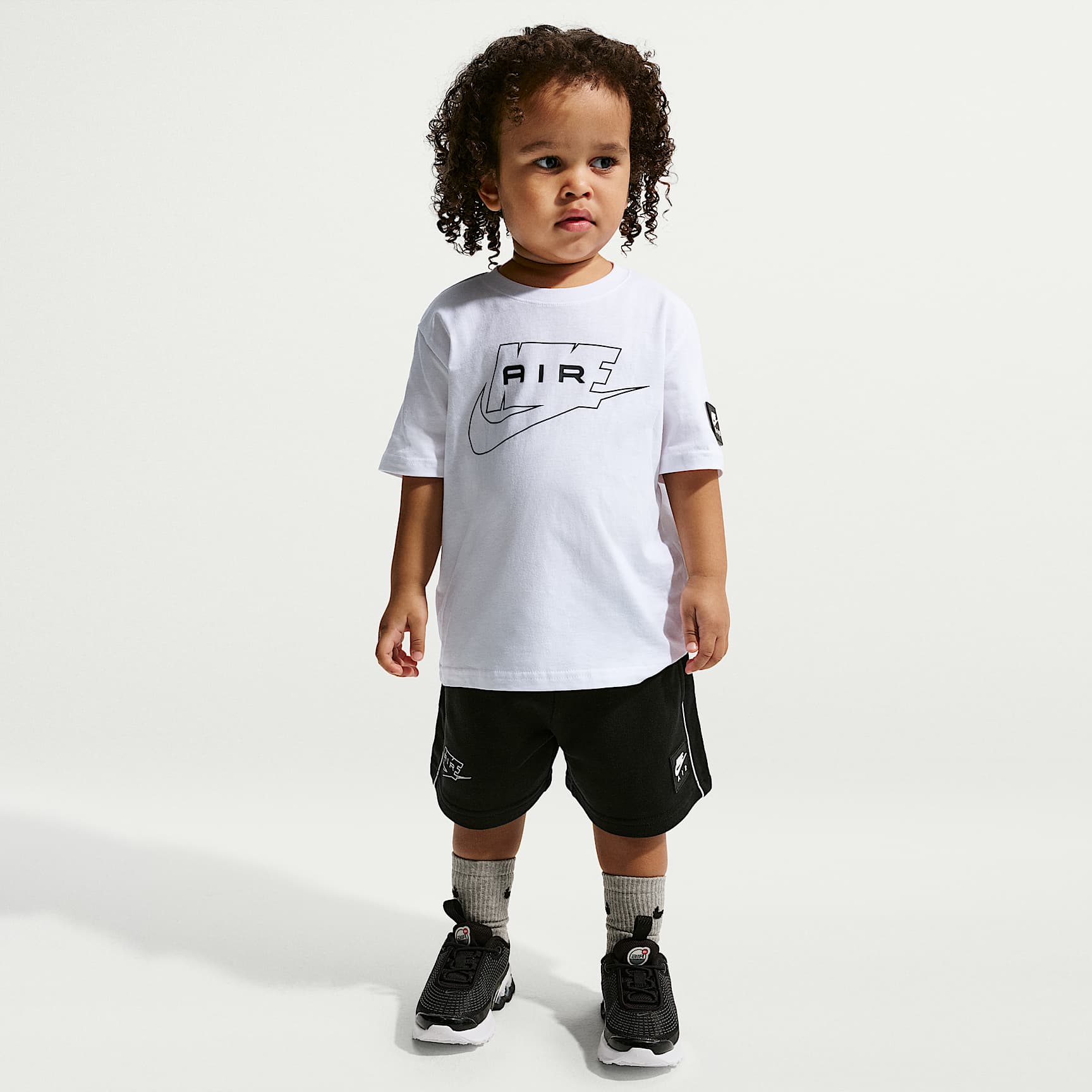 Conjunto de shorts de 2 piezas de French Terry para niños talla pequeña Nike Air