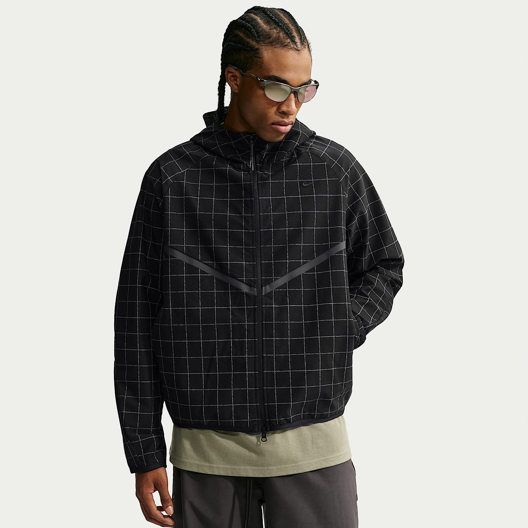 Nike Tech weite Dri-FIT Shori Strickjacke mit durchgehendem Reißverschluss und Print (Herren)