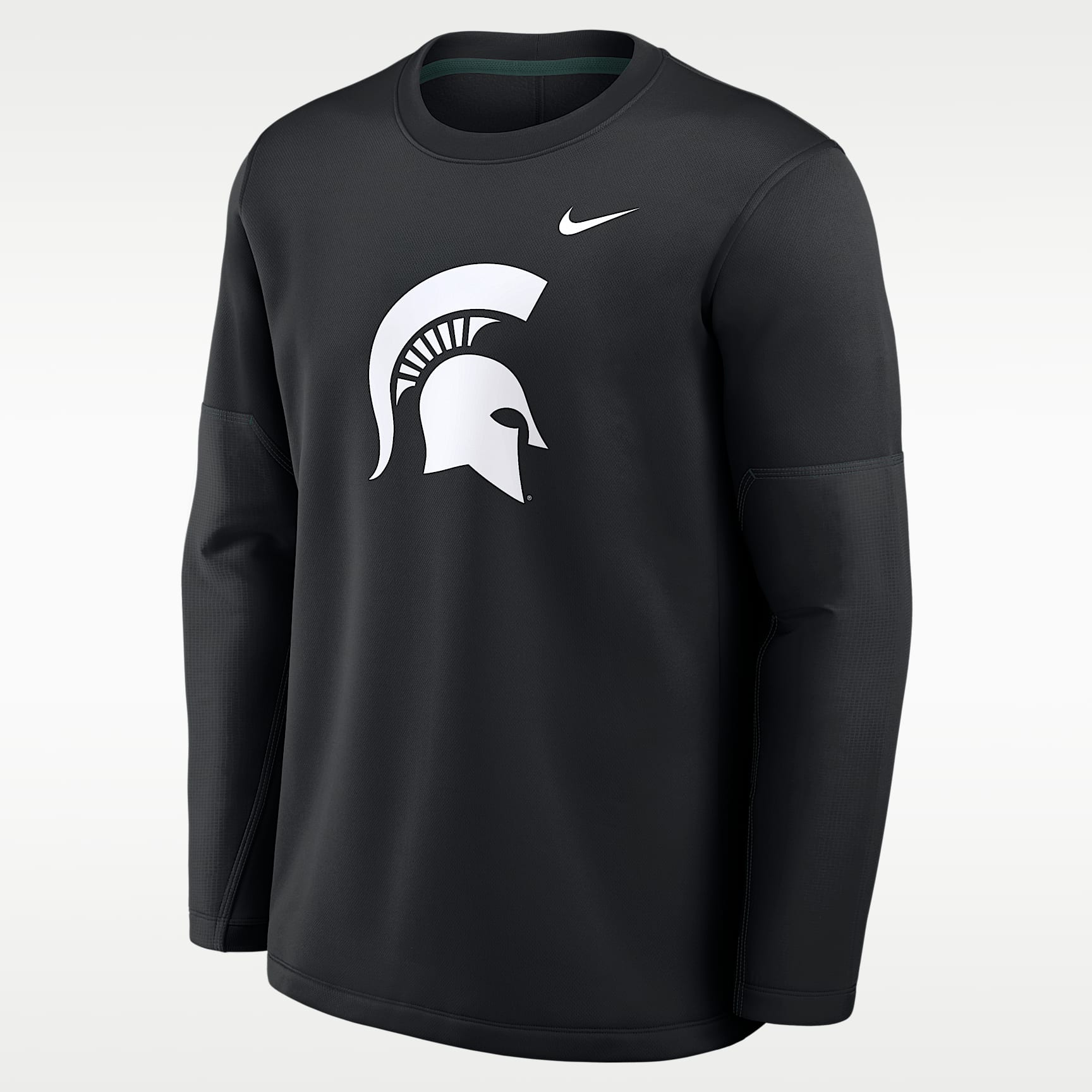 Playera de manga larga universitaria Nike Therma-FIT para hombre Michigan State Sideline Coaches