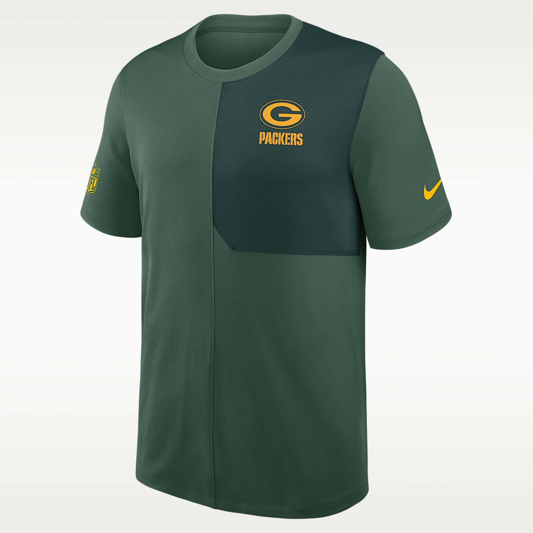 Playera Nike Dri-FIT de la NFL para hombre Green Bay Packers Sideline Coach
