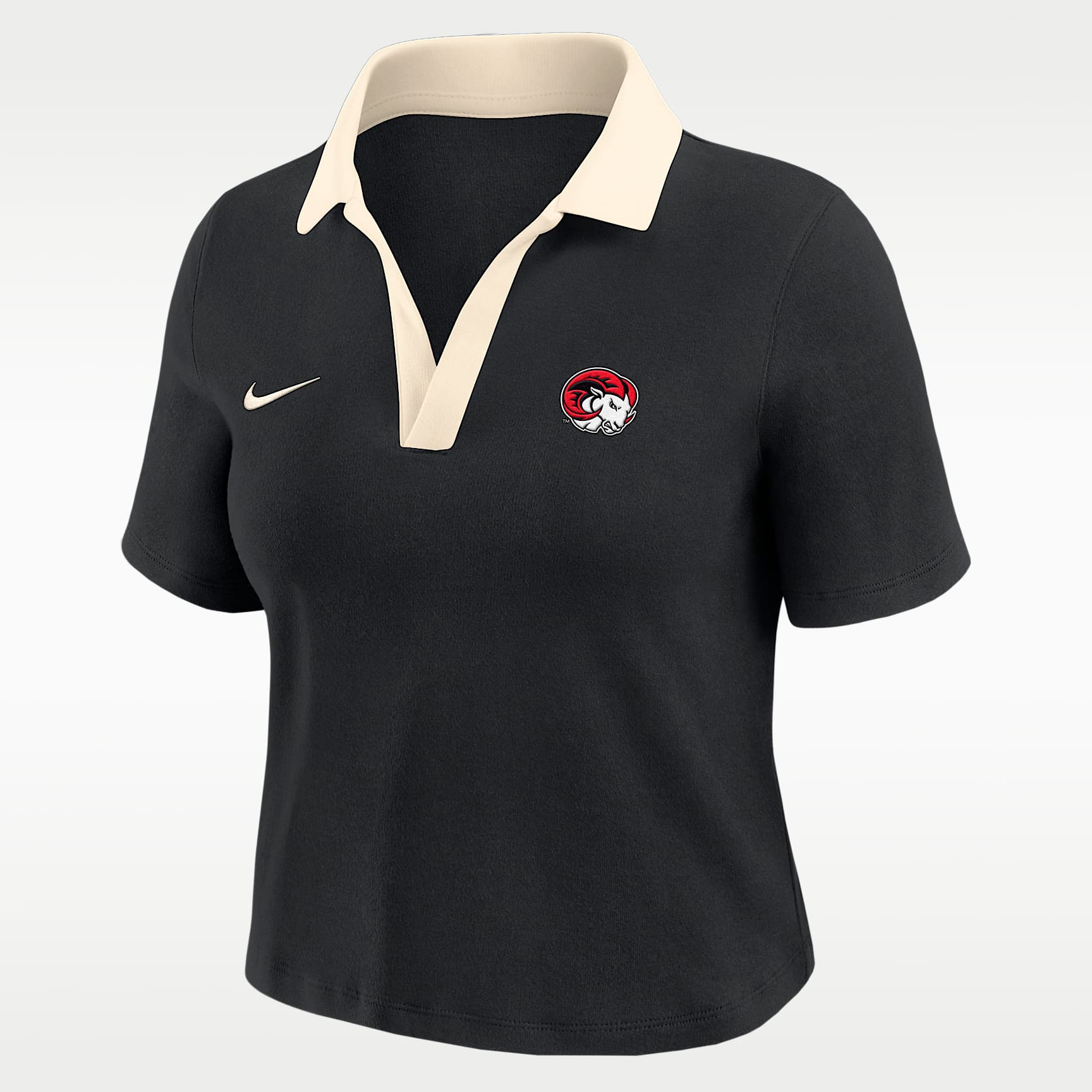Nike College (Winston-Salem State University) Women's Short-Sleeve Polo Crop Top