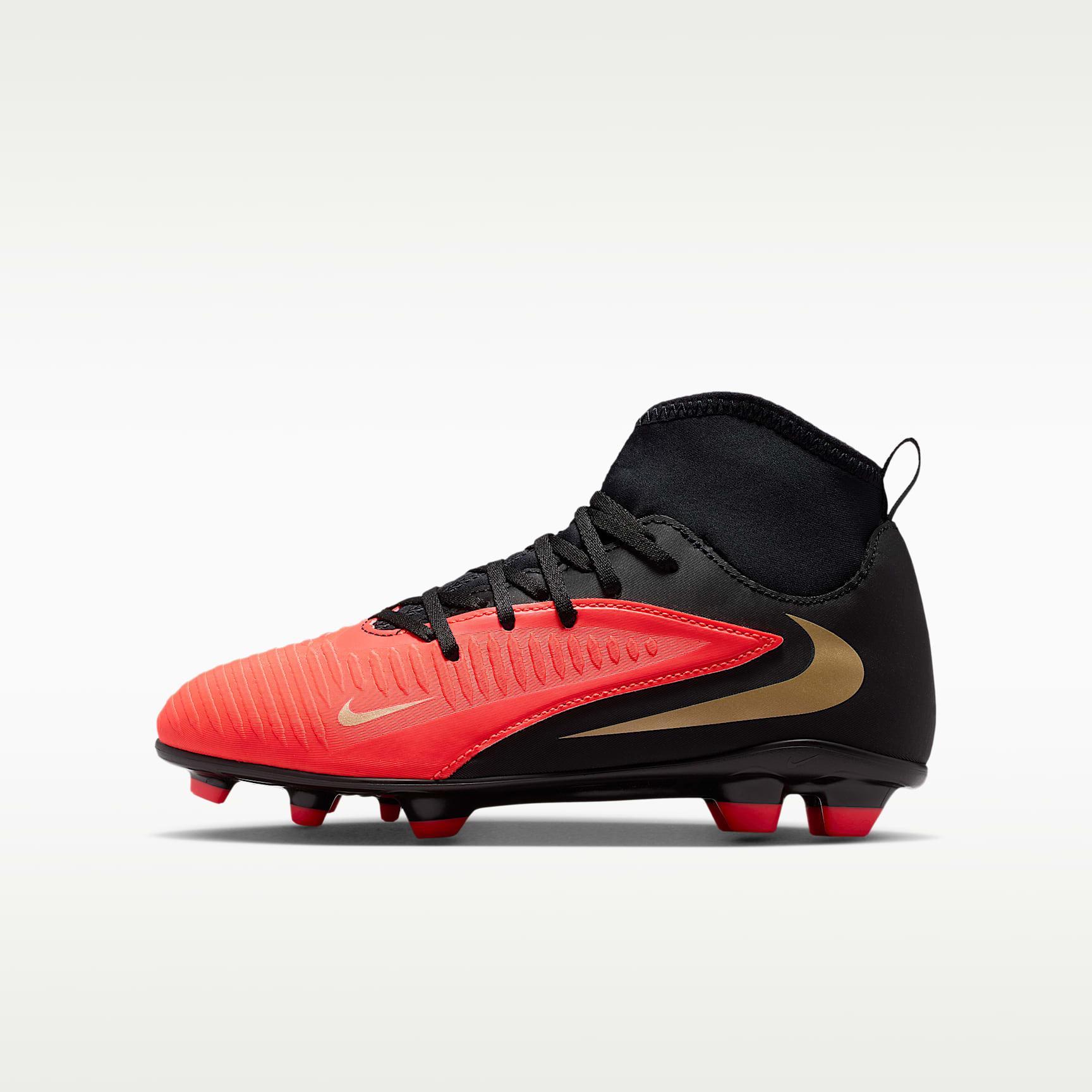 Tacos de fútbol para terrenos múltiples para niños grandes Nike Jr. Phantom 6 High Club