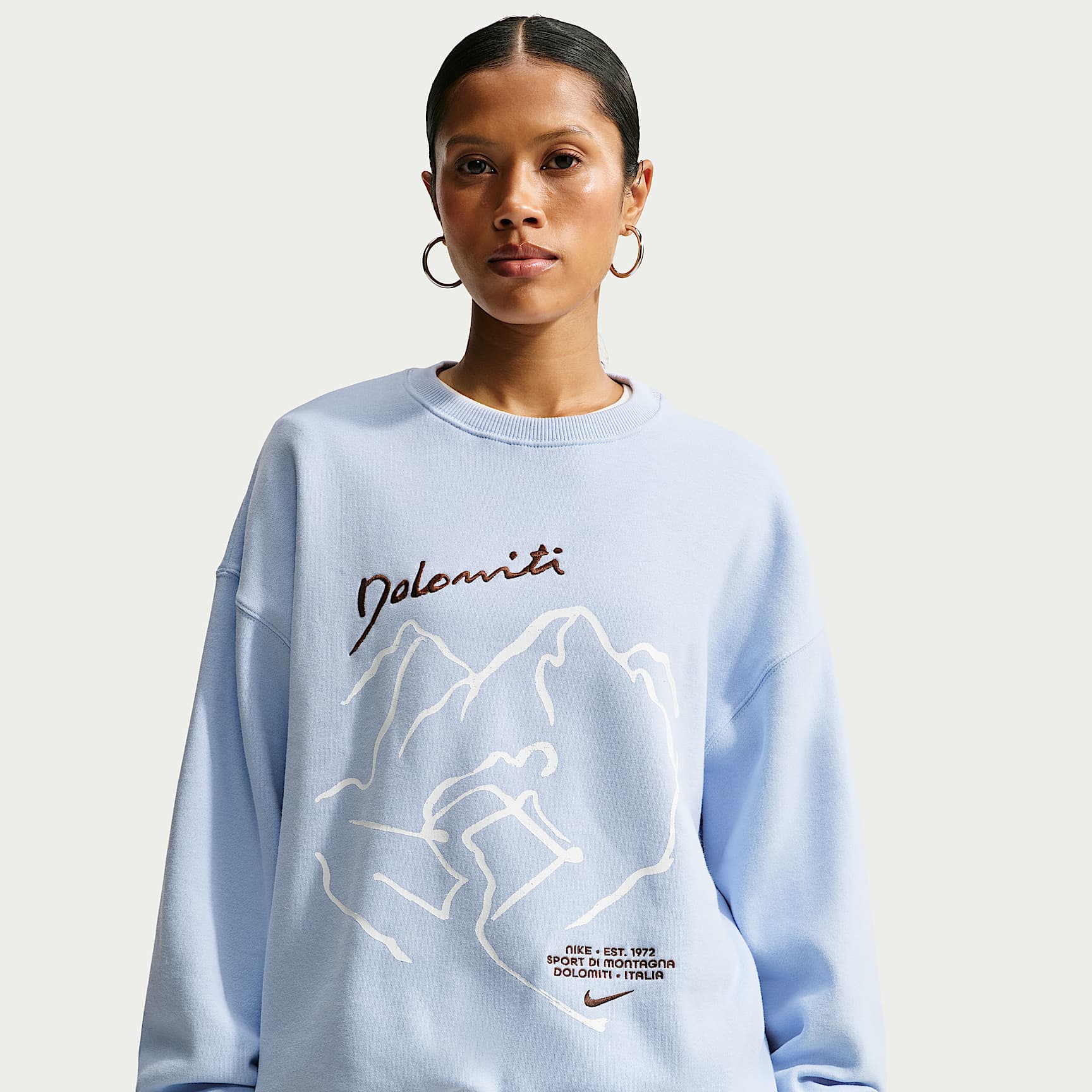 Haut oversize Nike Studio Fleece Medium Weight pour femme