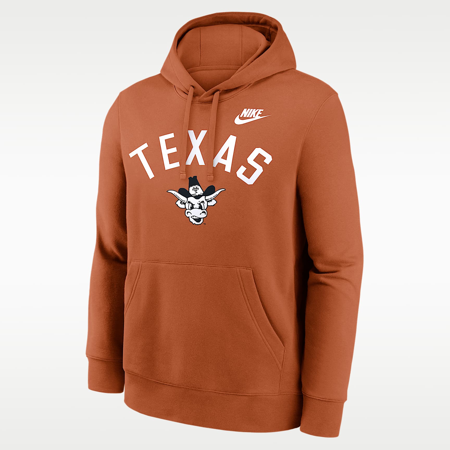 Sudadera con gorro sin cierre universitaria Nike para hombre Texas Legacy Arch Club