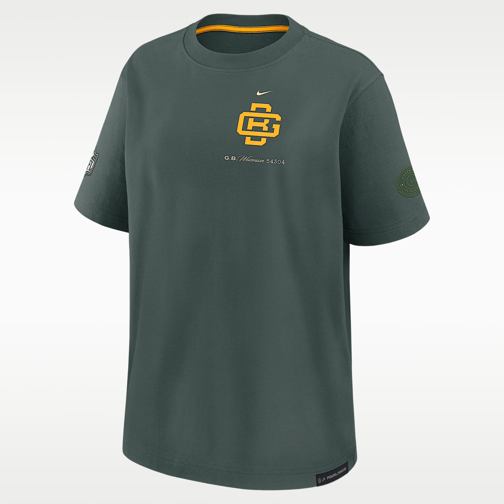 Green Bay Packers Rivalries Collection Essential Boyfriend Women's Nike NFL T-Shirt