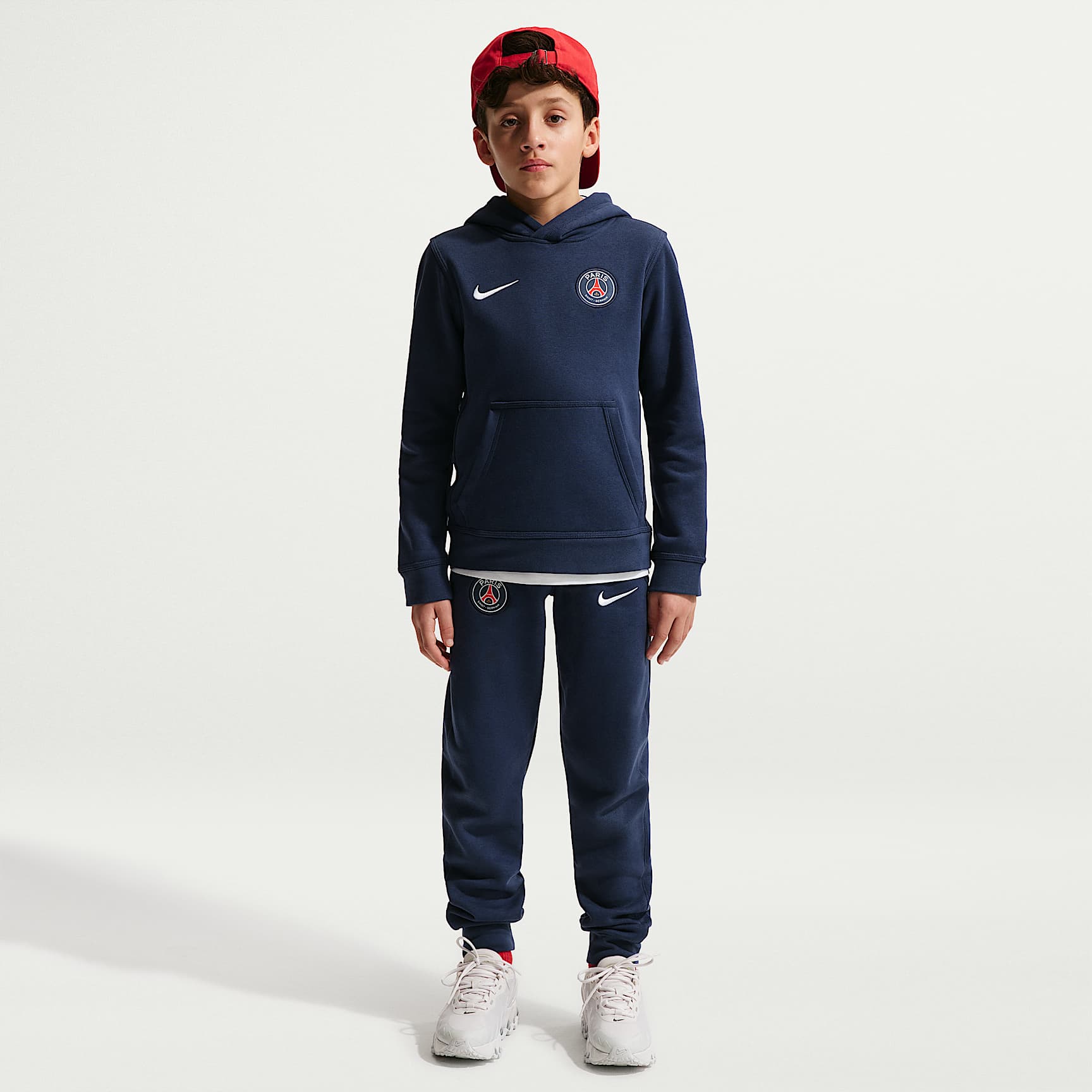 Paris Saint-Germain Club Fleece Nike Soccer szabadidőnadrág nagyobb gyerekeknek (fiúknak)