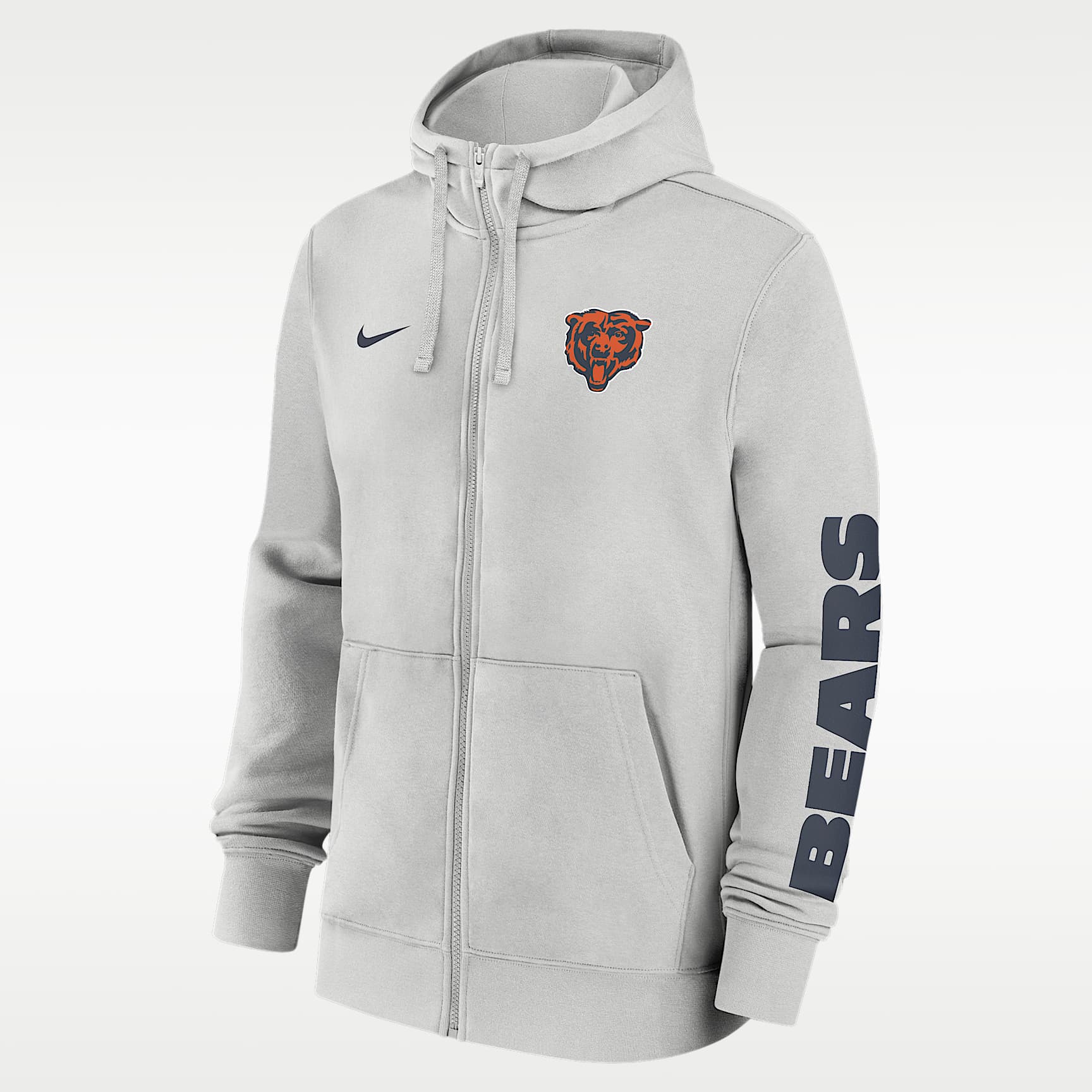 Sudadera con gorro Nike de la NFL de cierre completo para hombre Chicago Bears Club
