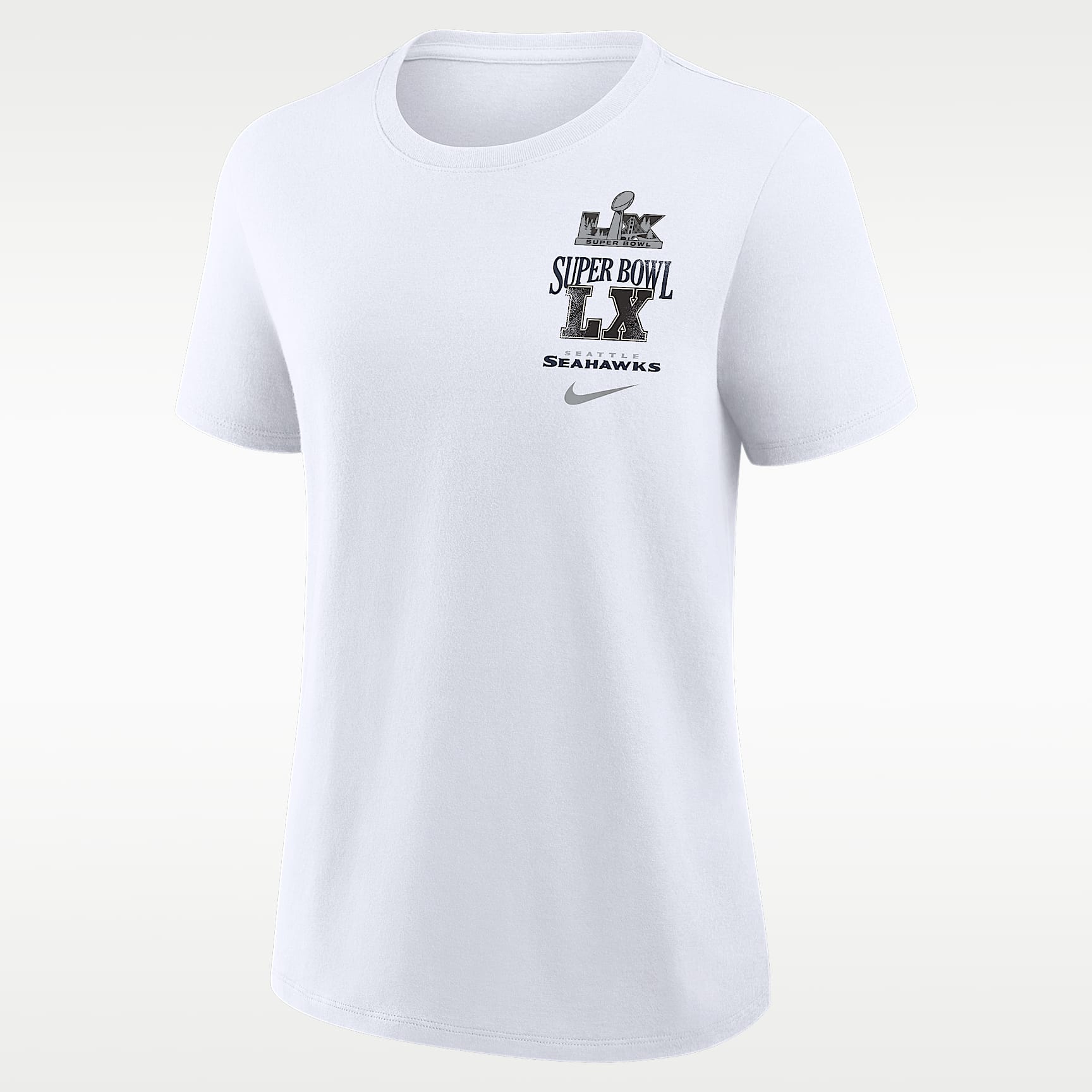 Playera Nike de la NFL para mujer Seattle Seahawks Super Bowl LX Champions Long Ball