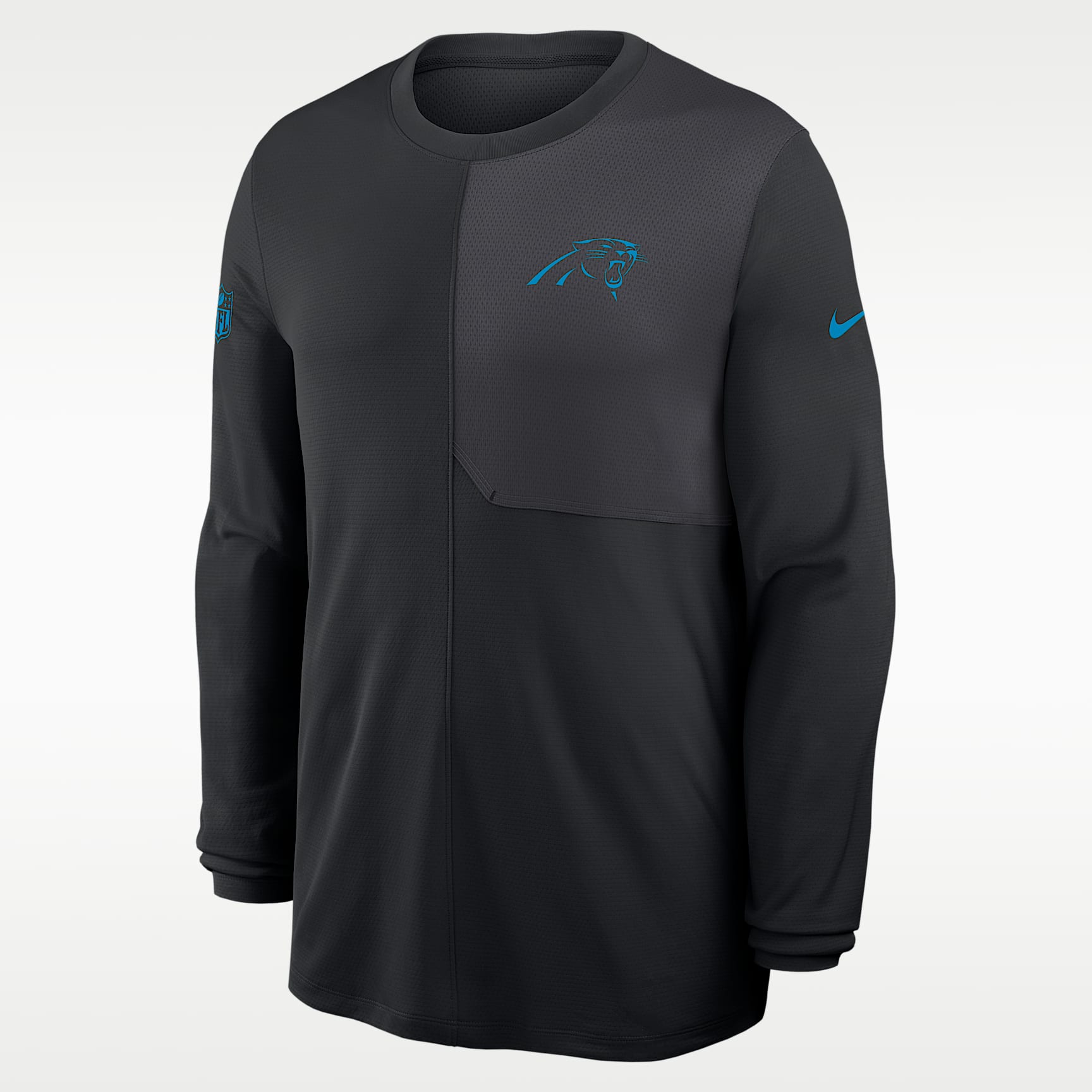Carolina Panthers Sideline Coach Men's Nike Dri-FIT NFL Long-Sleeve Top