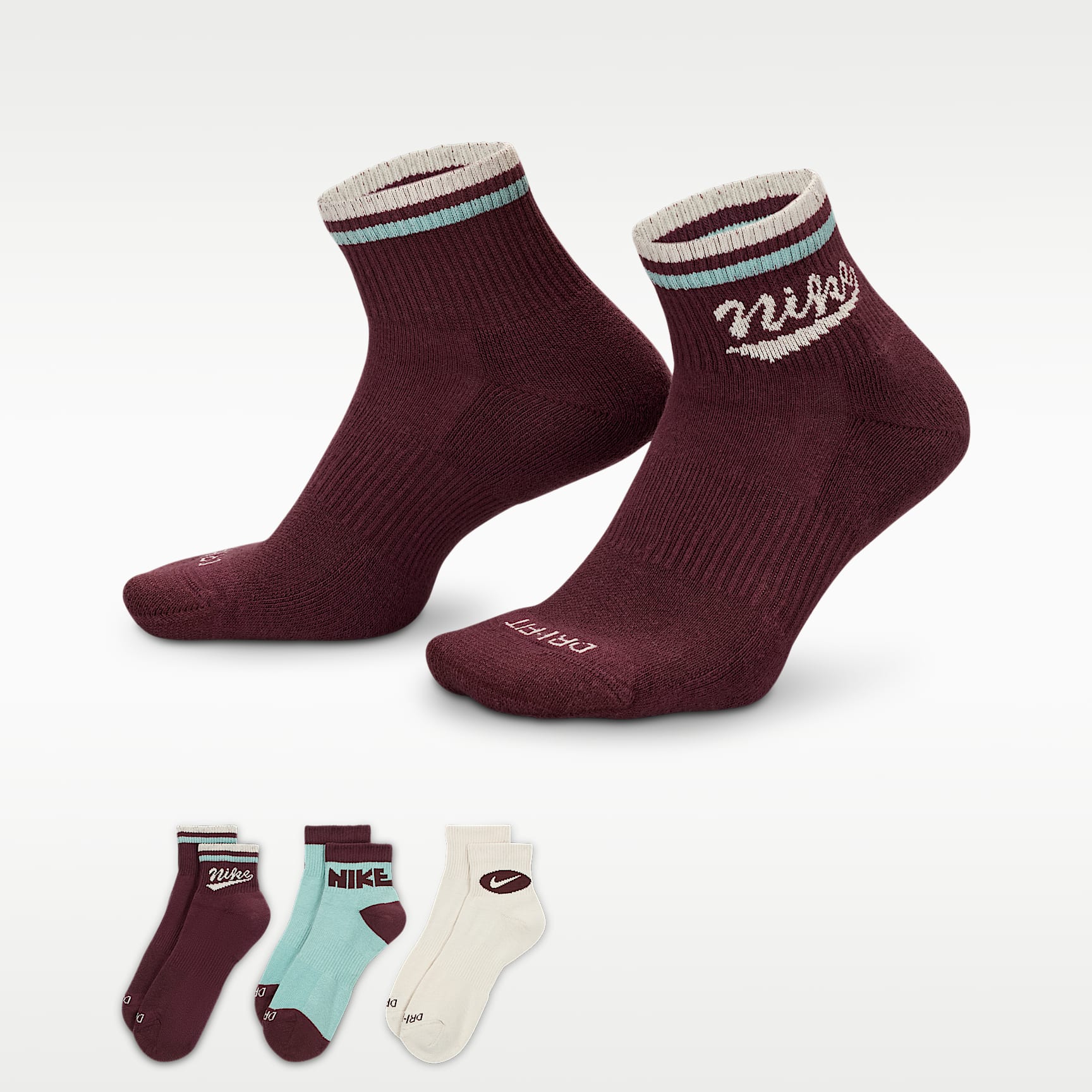 Nike Everyday Plus Ankle Socks (3 Pairs)