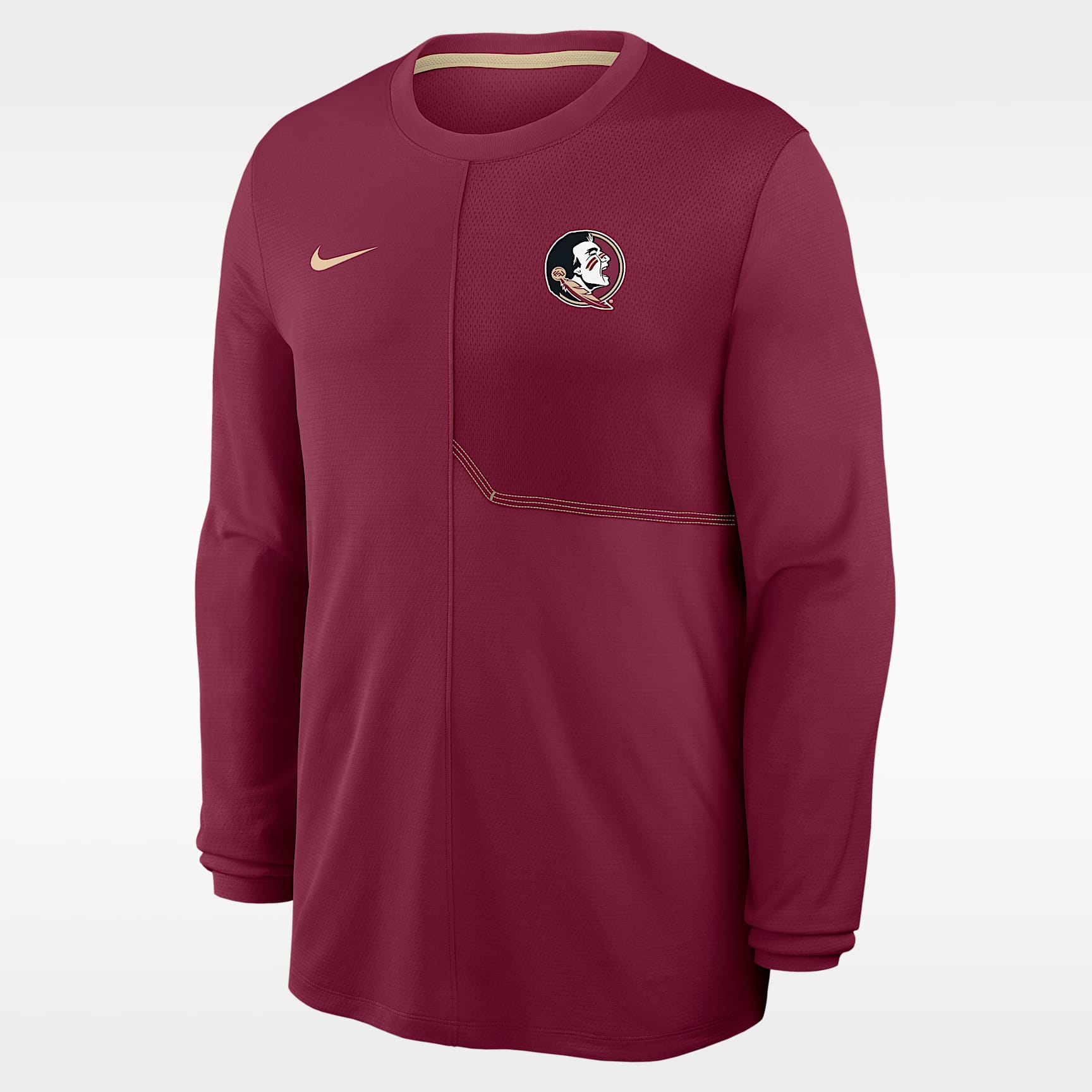 Florida State Sideline Coach Men's Nike Dri-FIT College Long-Sleeve Top