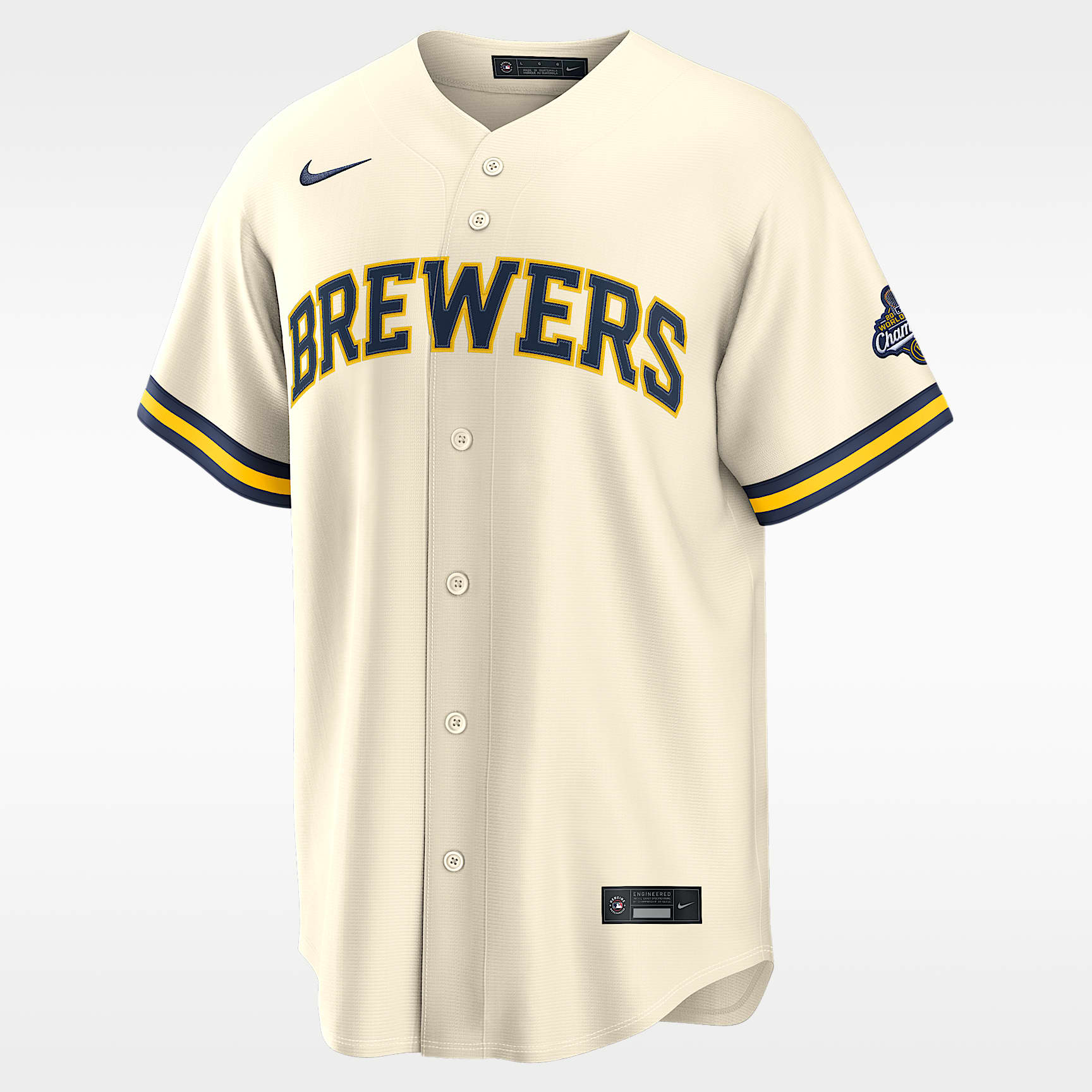 Jackson Chourio Milwaukee Brewers 2026 World Series Champions Men's Nike MLB Replica Jersey
