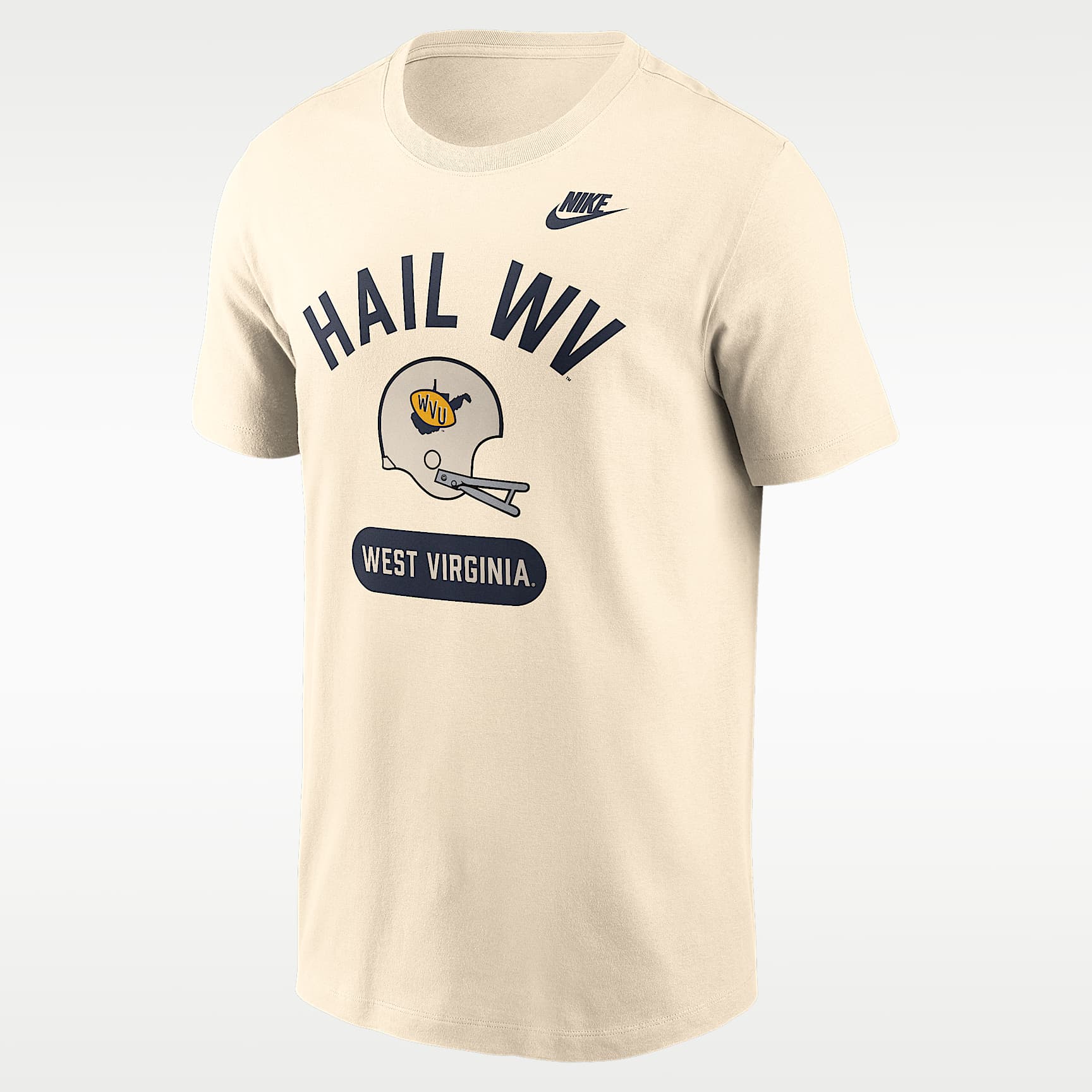 West Virginia Legacy Arch Helmet Men's Nike College T-Shirt
