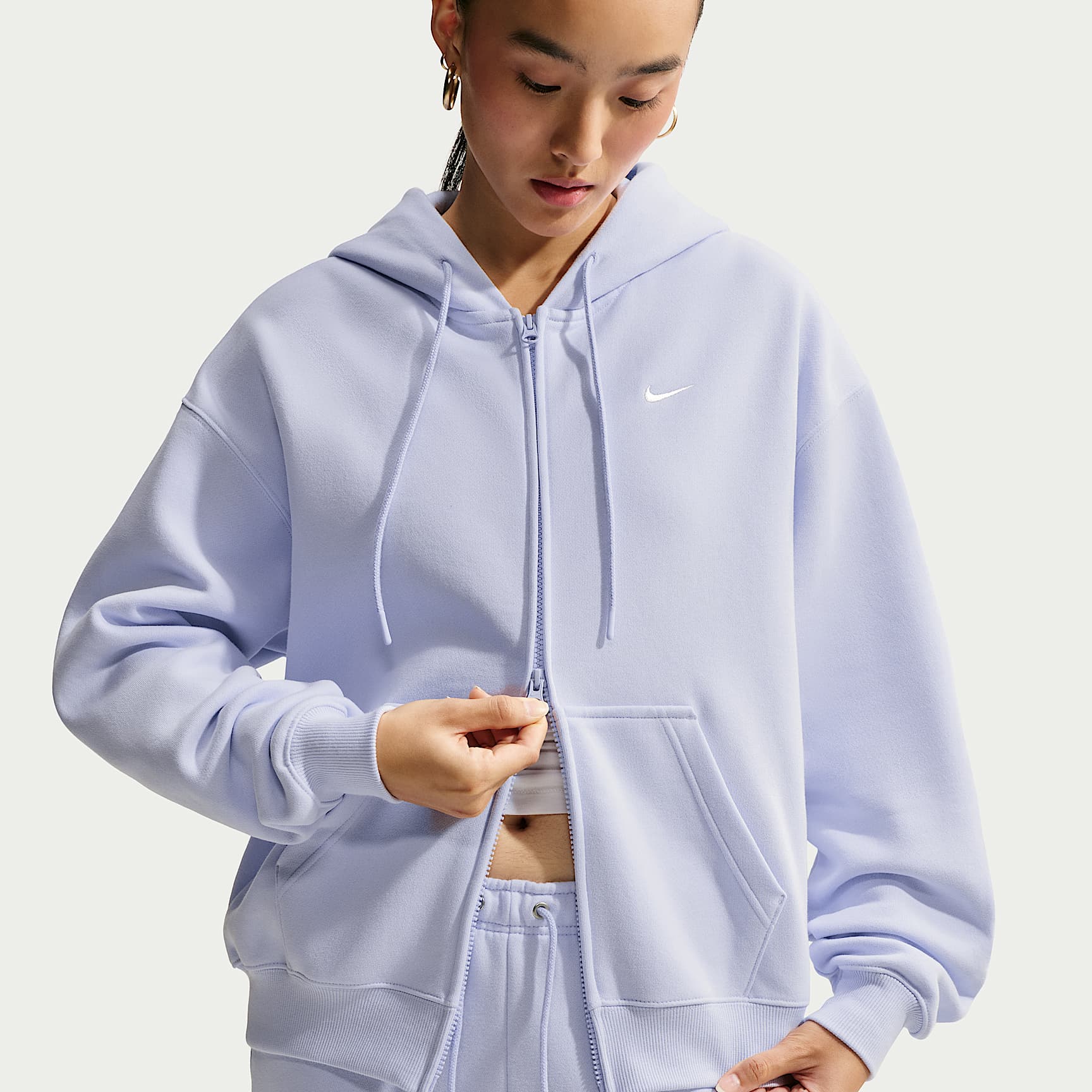 Nike Studio Fleece Medium Weight Women's Oversized Full-Zip Hoodie