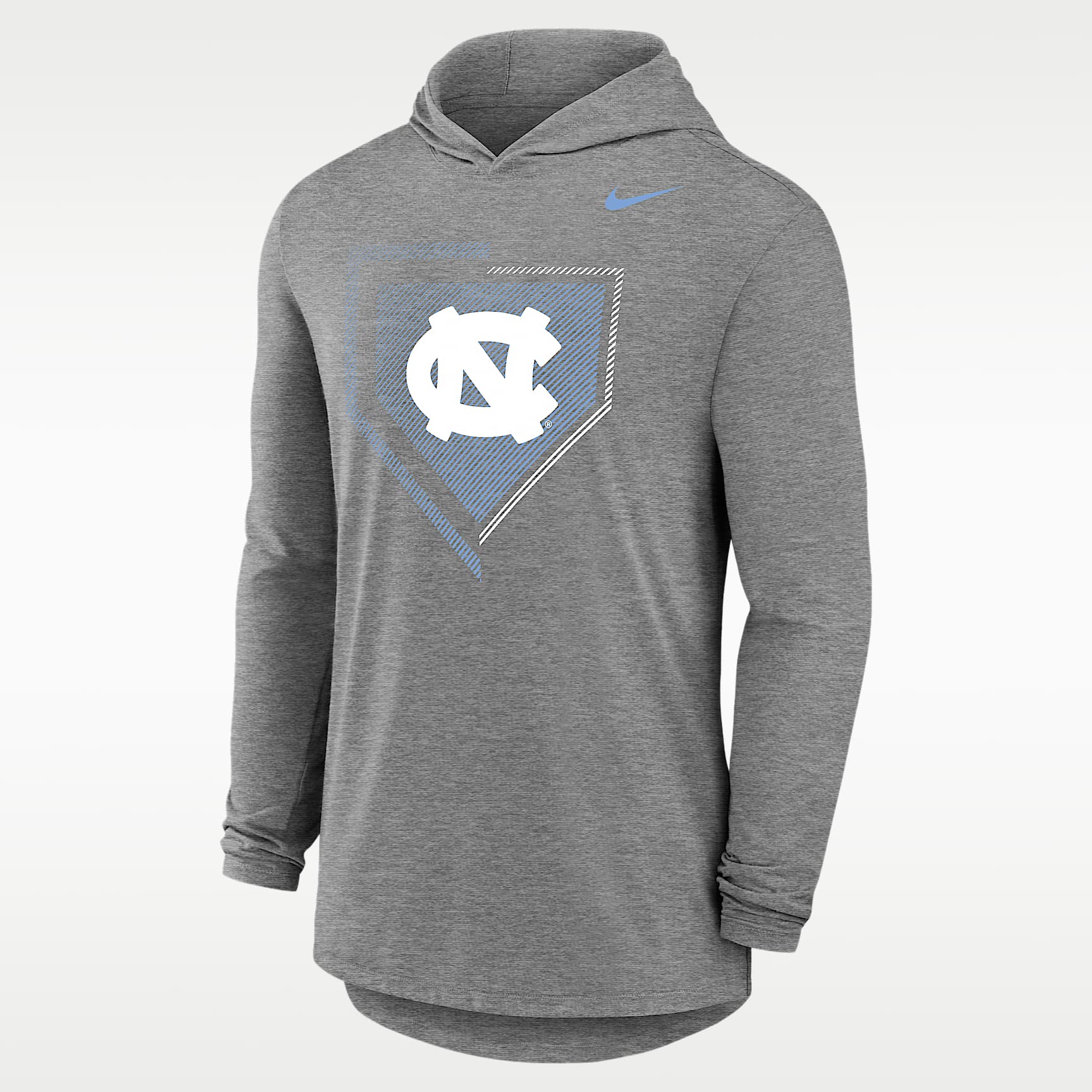 Playera de béisbol con gorro de manga larga para hombre Nike College (North Carolina Tar Heels)