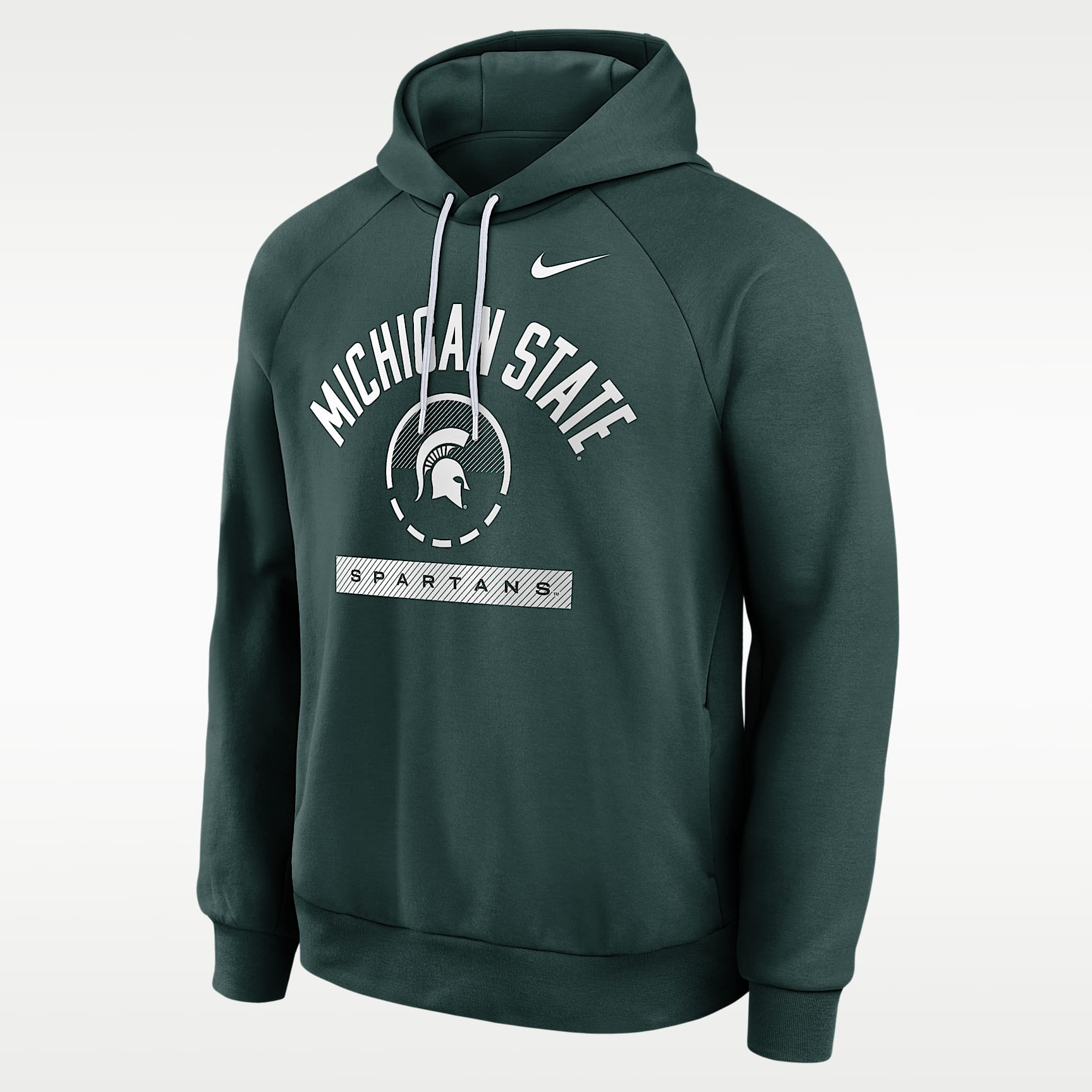 Sudadera con gorro sin cierre universitaria Nike Dri-FIT para hombre Michigan State Courtside