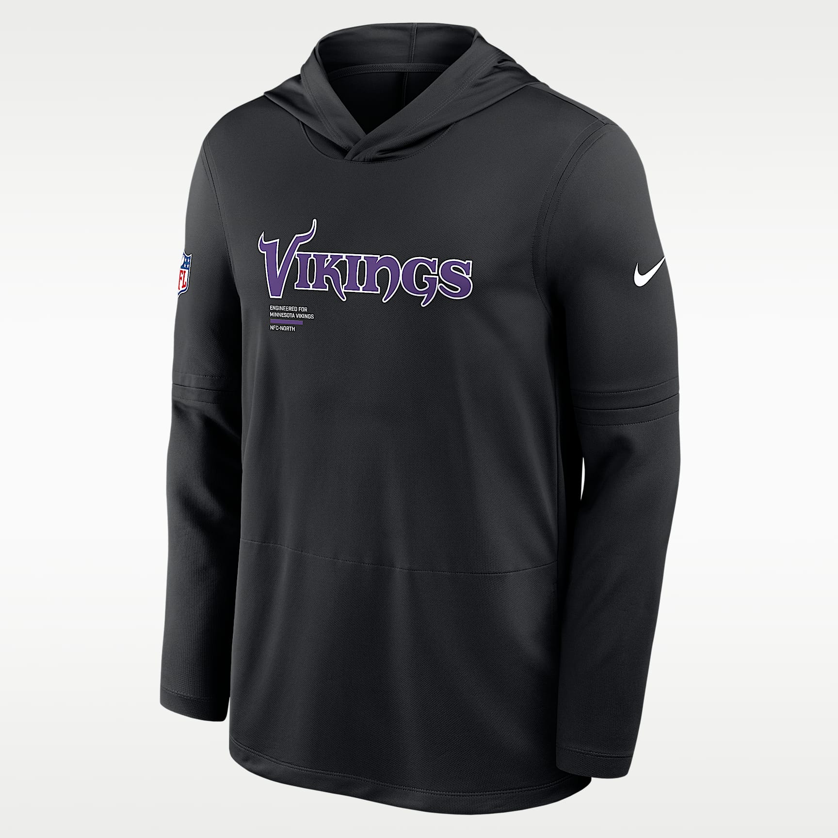 Minnesota Vikings Pure Fury Sideline Men's Nike Dri-FIT NFL Long-Sleeve Hooded Top