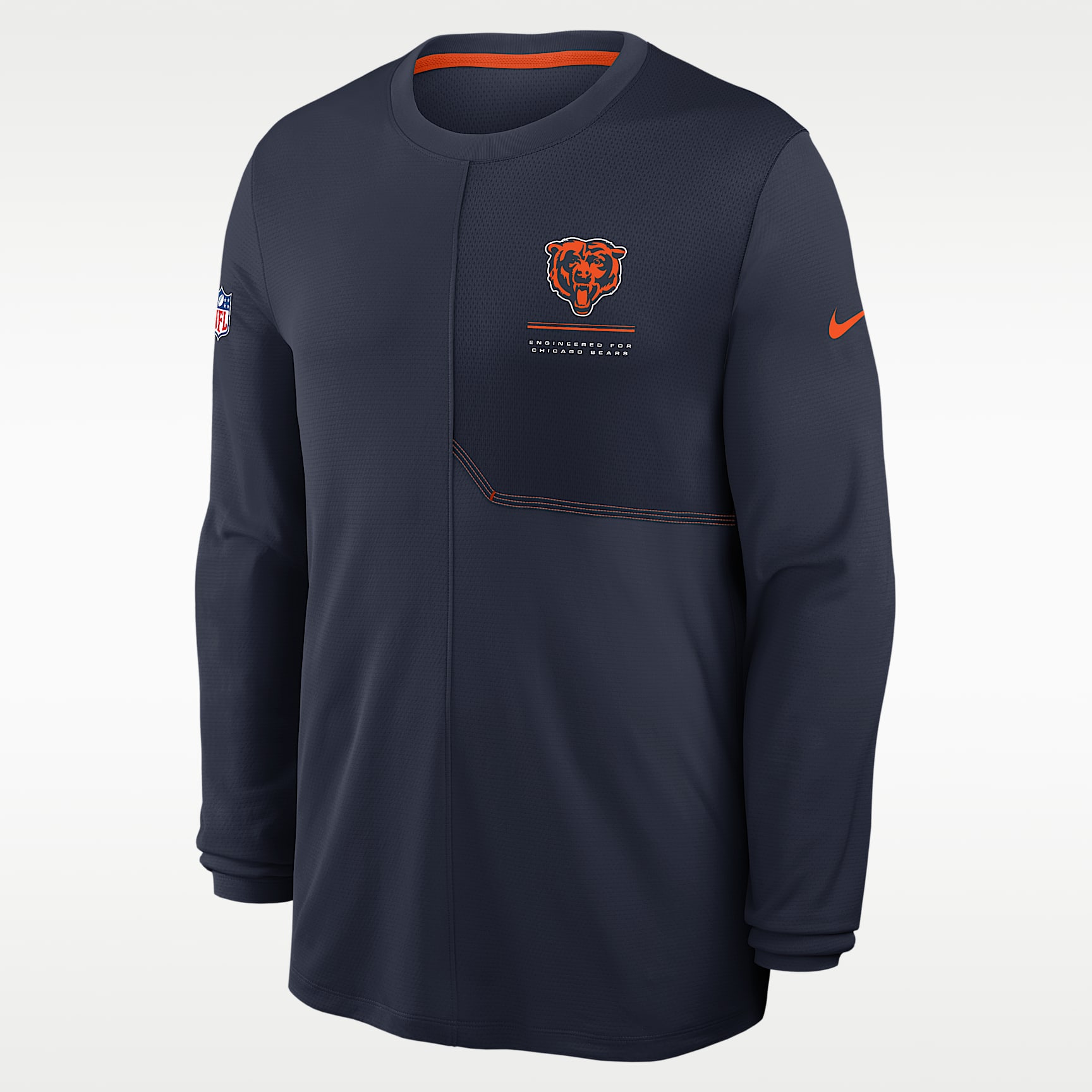 Chicago Bears Sideline Coach Men's Nike Dri-FIT NFL Long-Sleeve Top