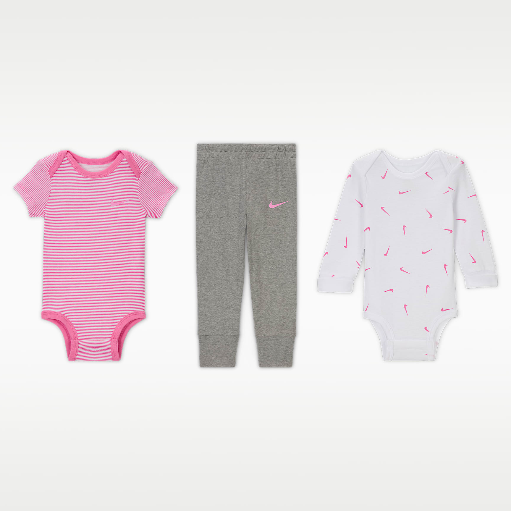 Nike Baby Essentials Baby 3-Piece Bodysuits and Pants Set