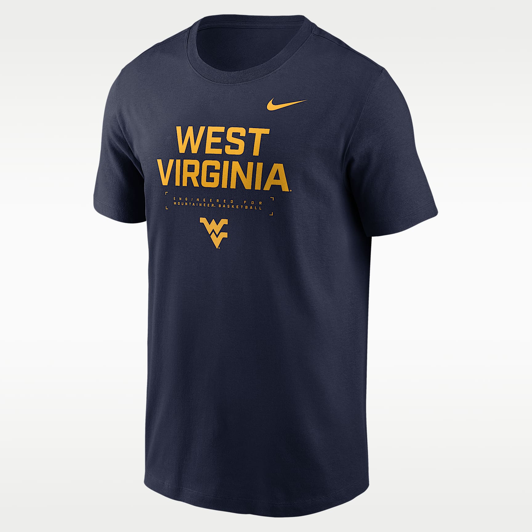 West Virginia Courtside Basketball Men's Nike Dri-FIT College T-Shirt