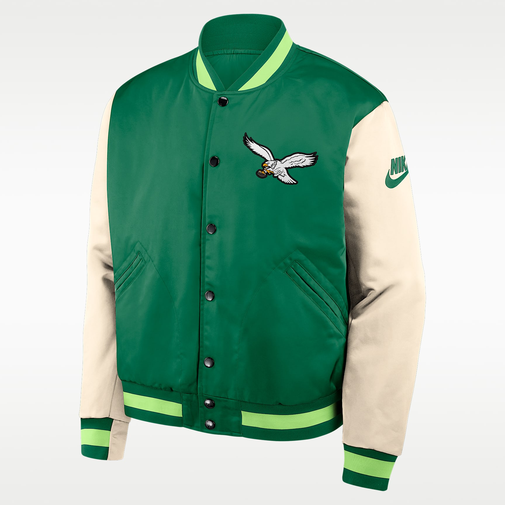 Philadelphia Eagles Rewind Legacy Men's Nike NFL Full-Snap Bomber Jacket