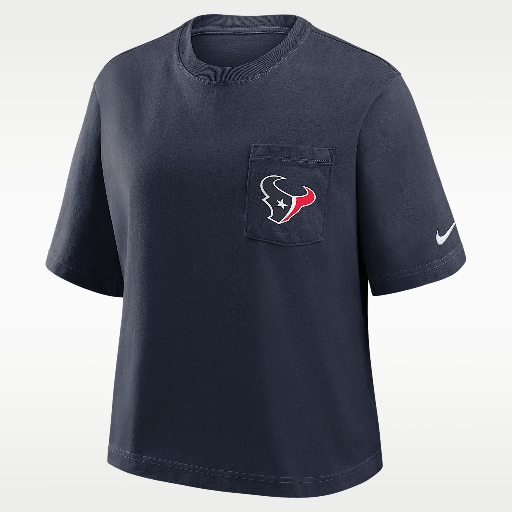 Houston Texans Rewind Pocket Boxy Women's Nike NFL T-Shirt