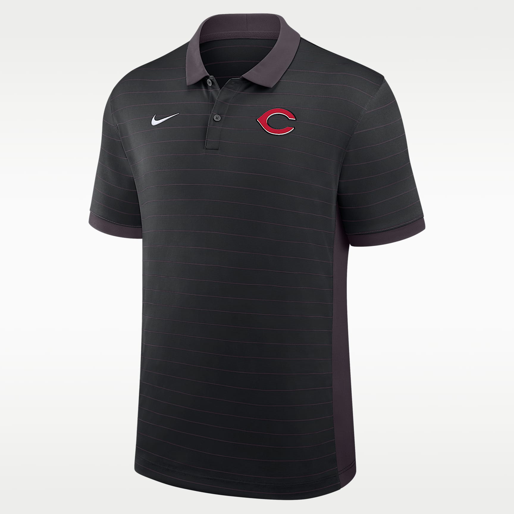Polo Nike Dri-FIT de la MLB para hombre Cincinnati Reds Authentic Collection Striped Victory