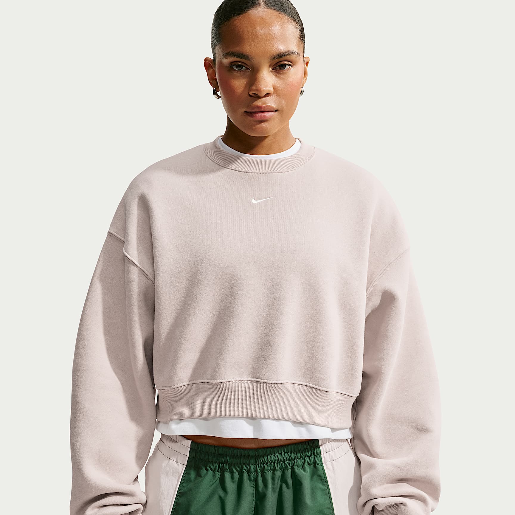 Nike Studio Fleece Medium Weight Women's Oversized Cropped Crew